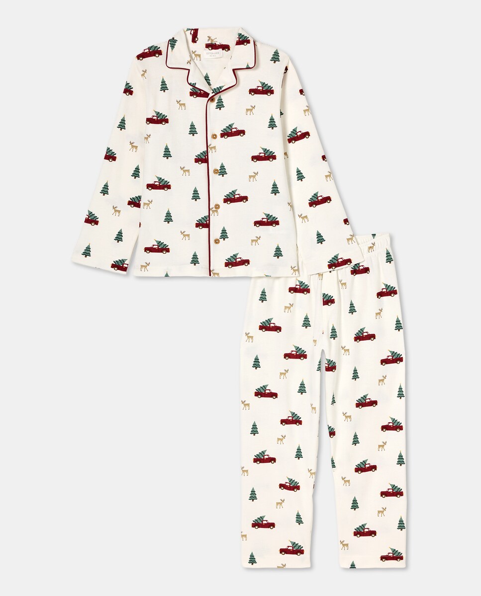 Pijama de Malha Abotoado com Fantasia de Carros Preto-4