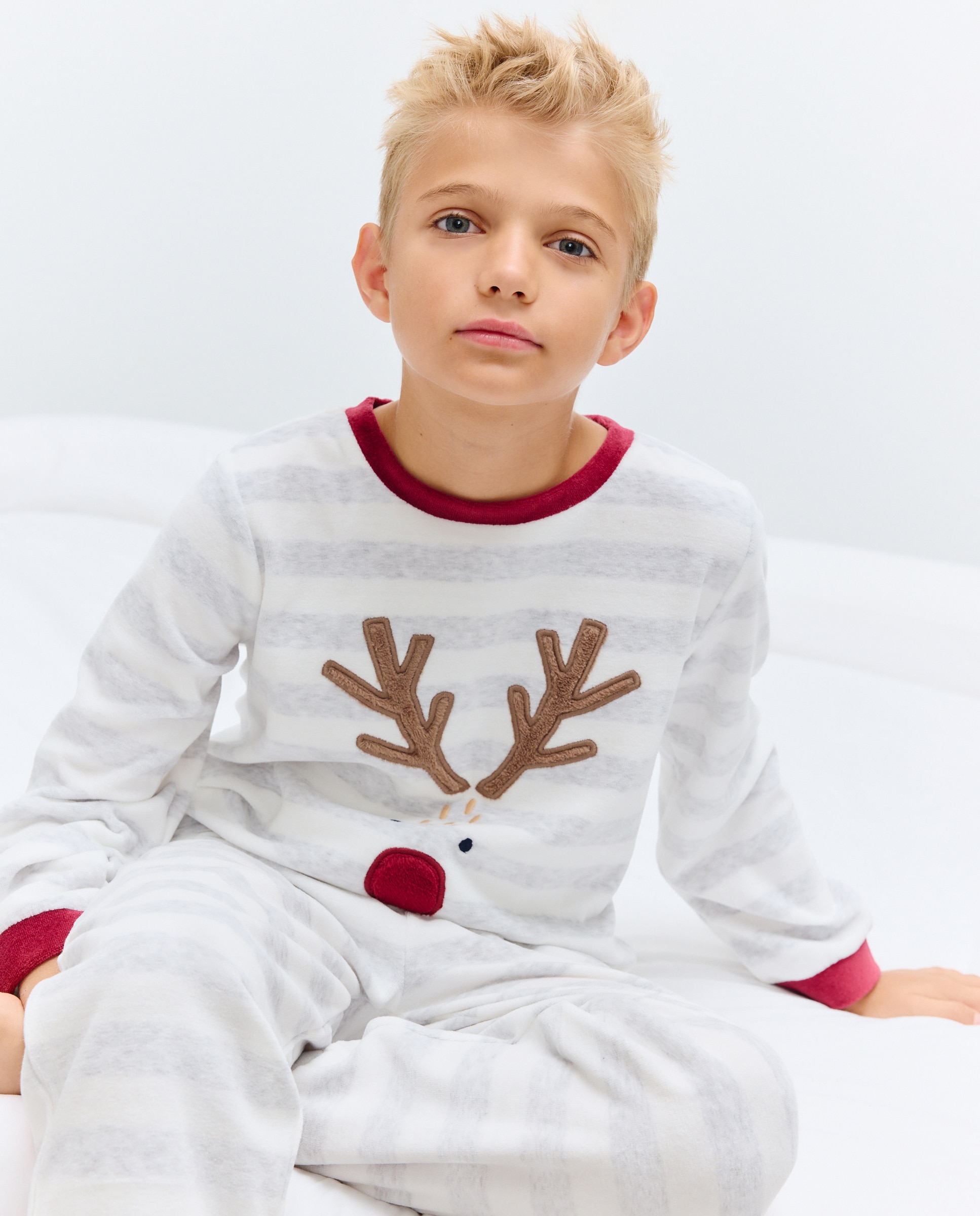 Pijama de Rena às Riscas Preto-1