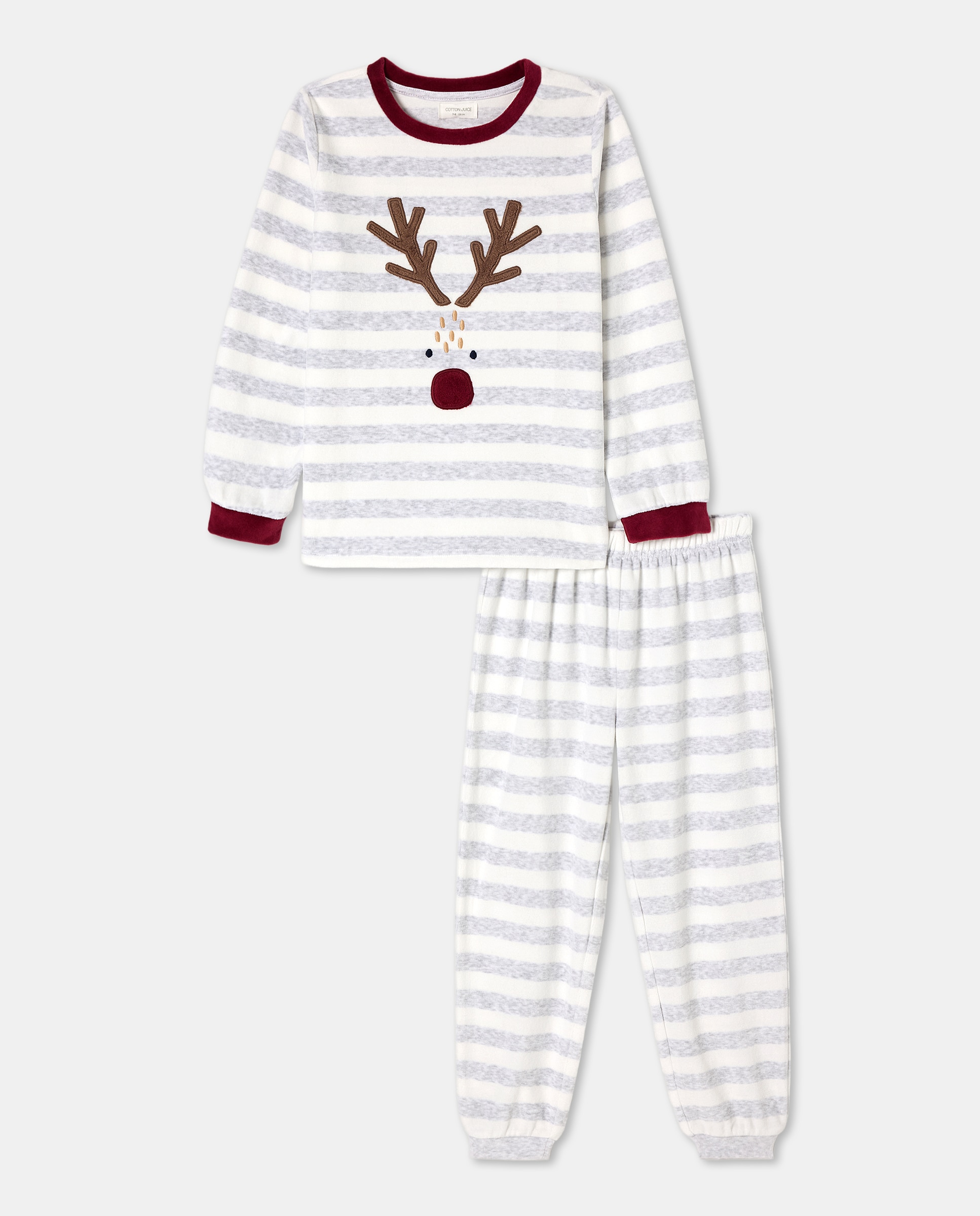 Pijama de Rena às Riscas Preto-4