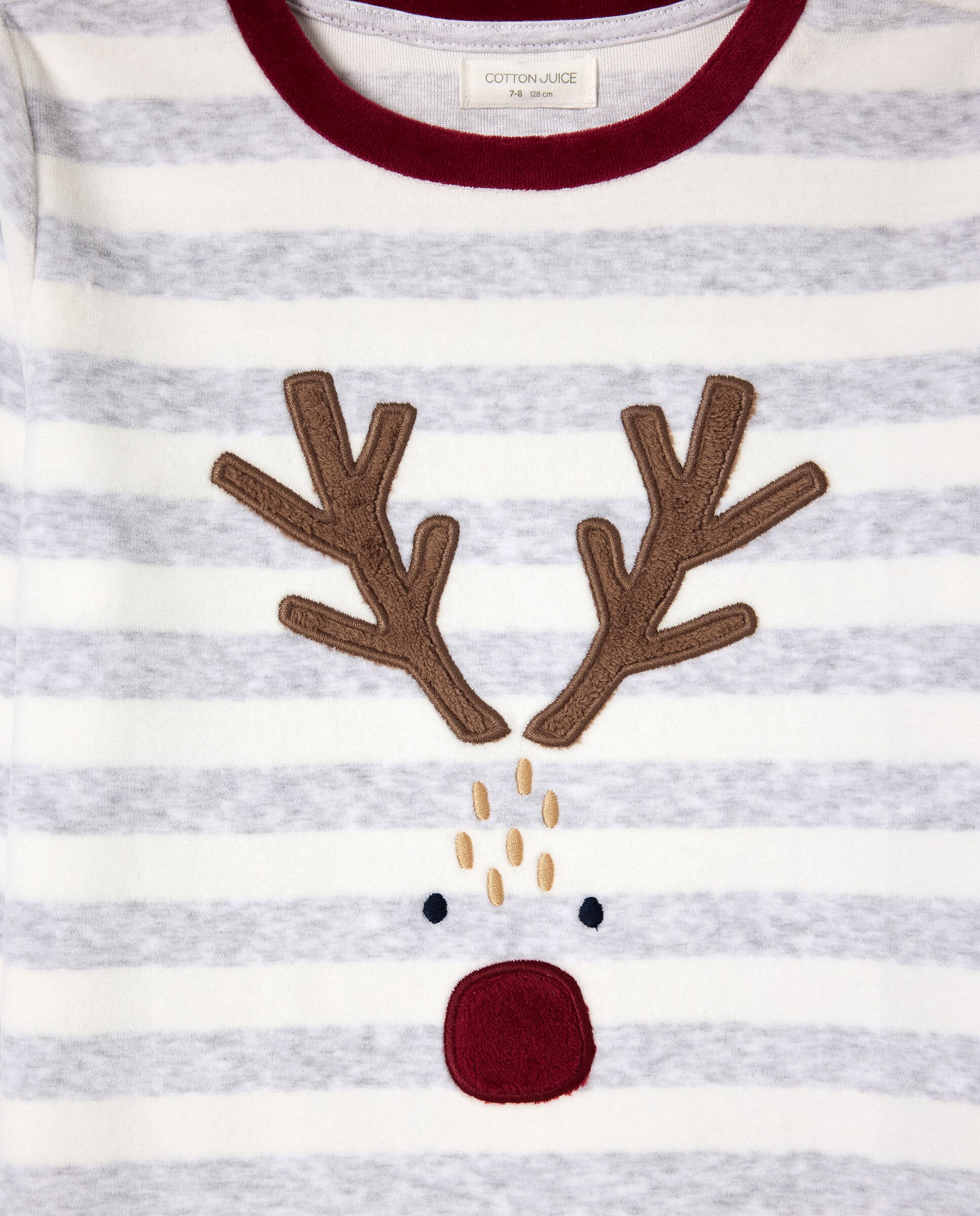 Pijama de Rena às Riscas Preto-5