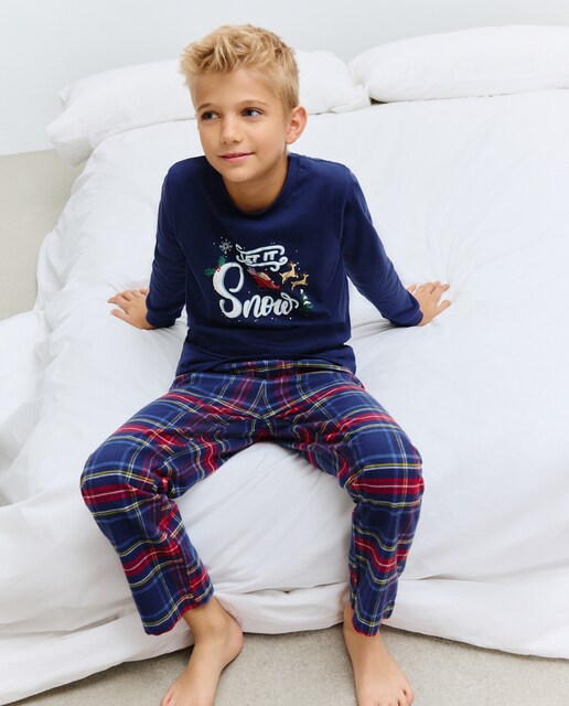 Imagem 0 de Pijama Completo com Motivo Natalício e Letras