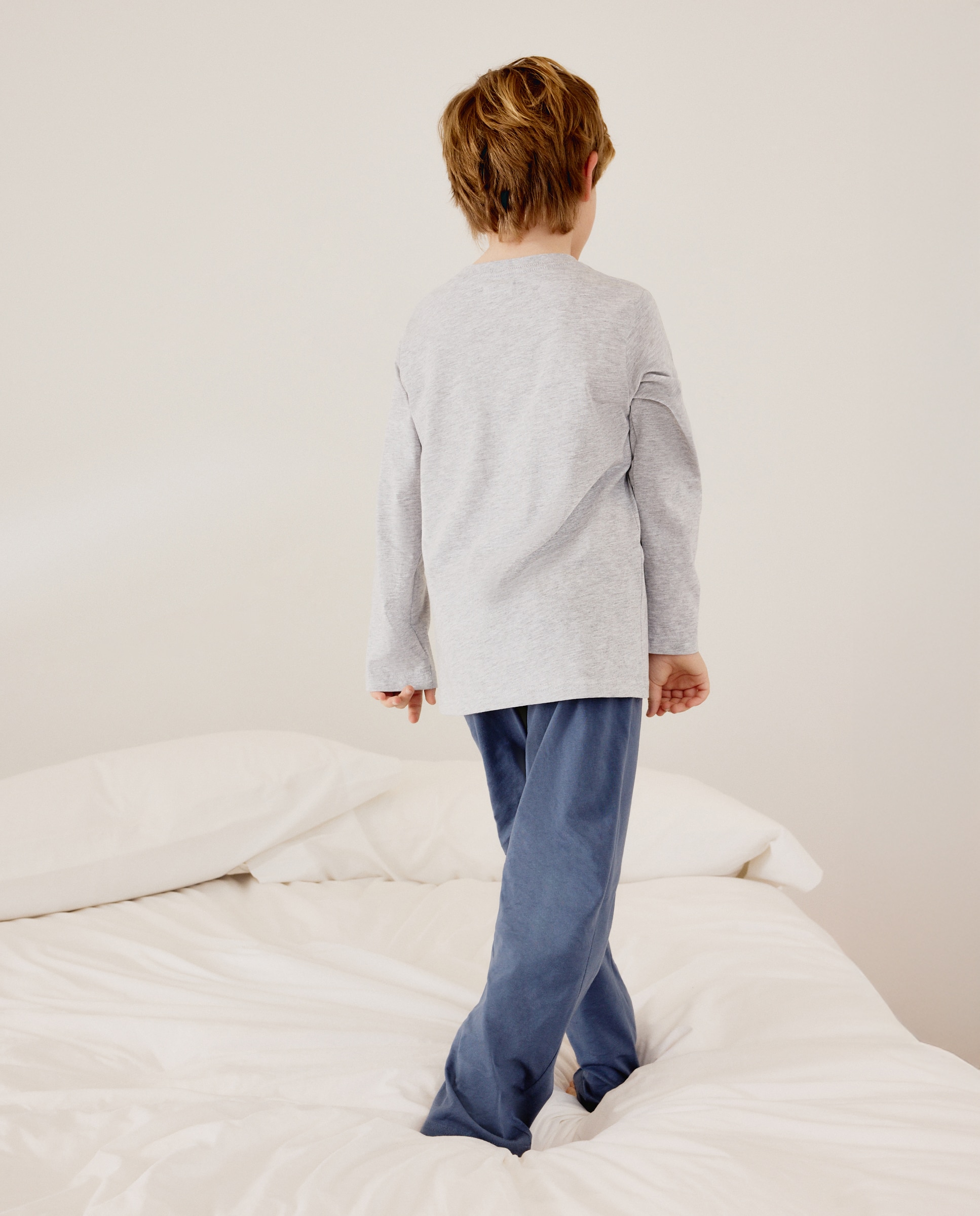 Pijama de Malha com Estampado de Fantasia Cotton Juice Cinzento-3