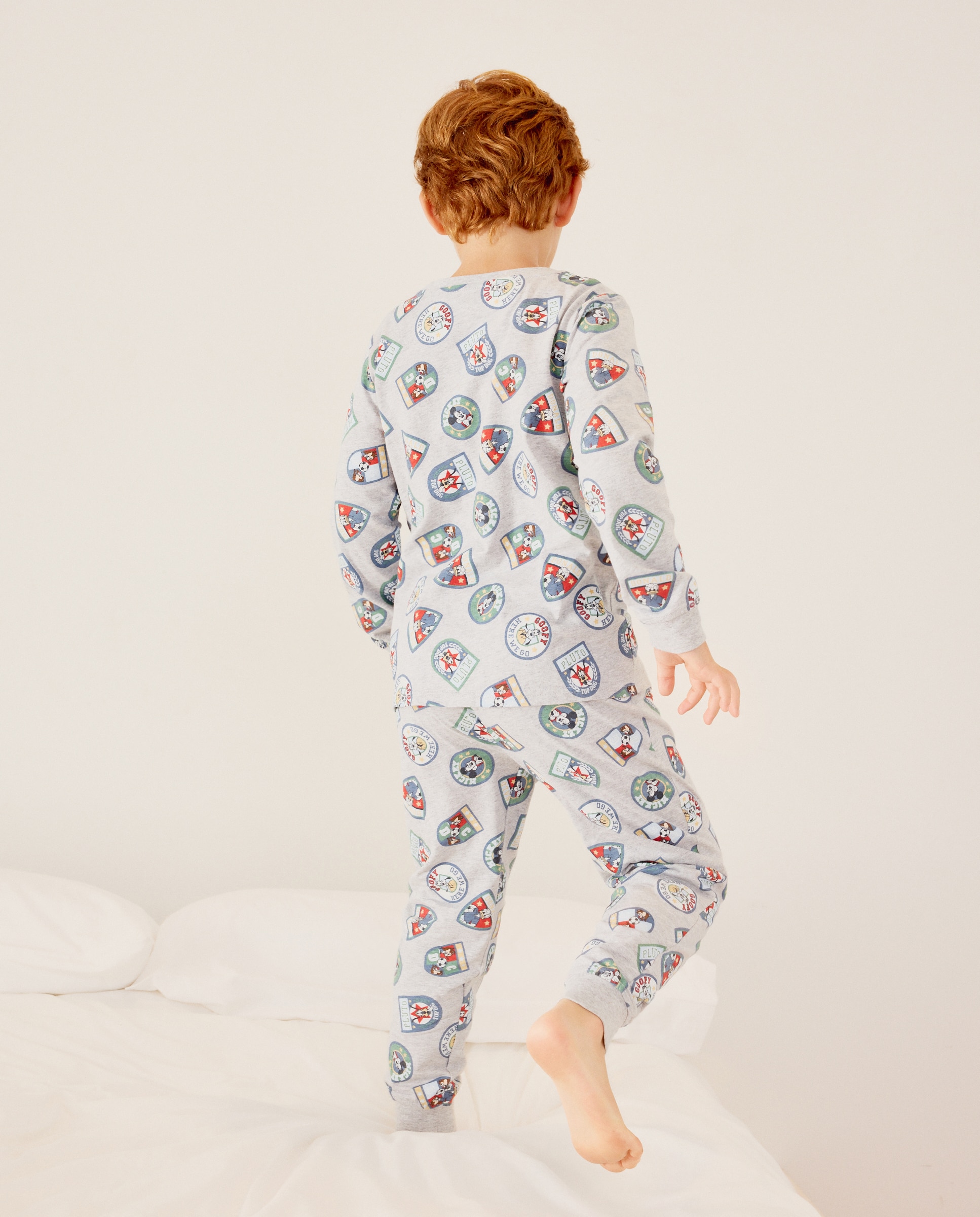 Pijama de Malha Mickey Cotton Juice Cinzento-3