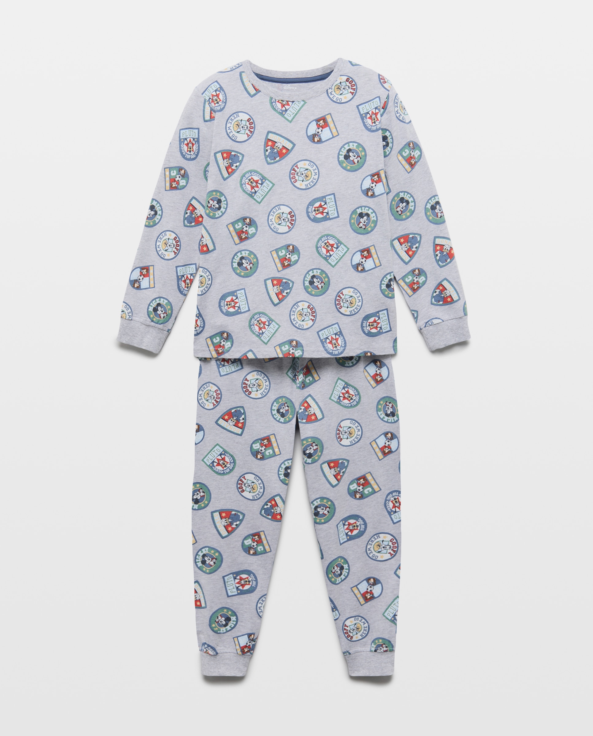 Pijama de Malha Mickey Cotton Juice Cinzento-4