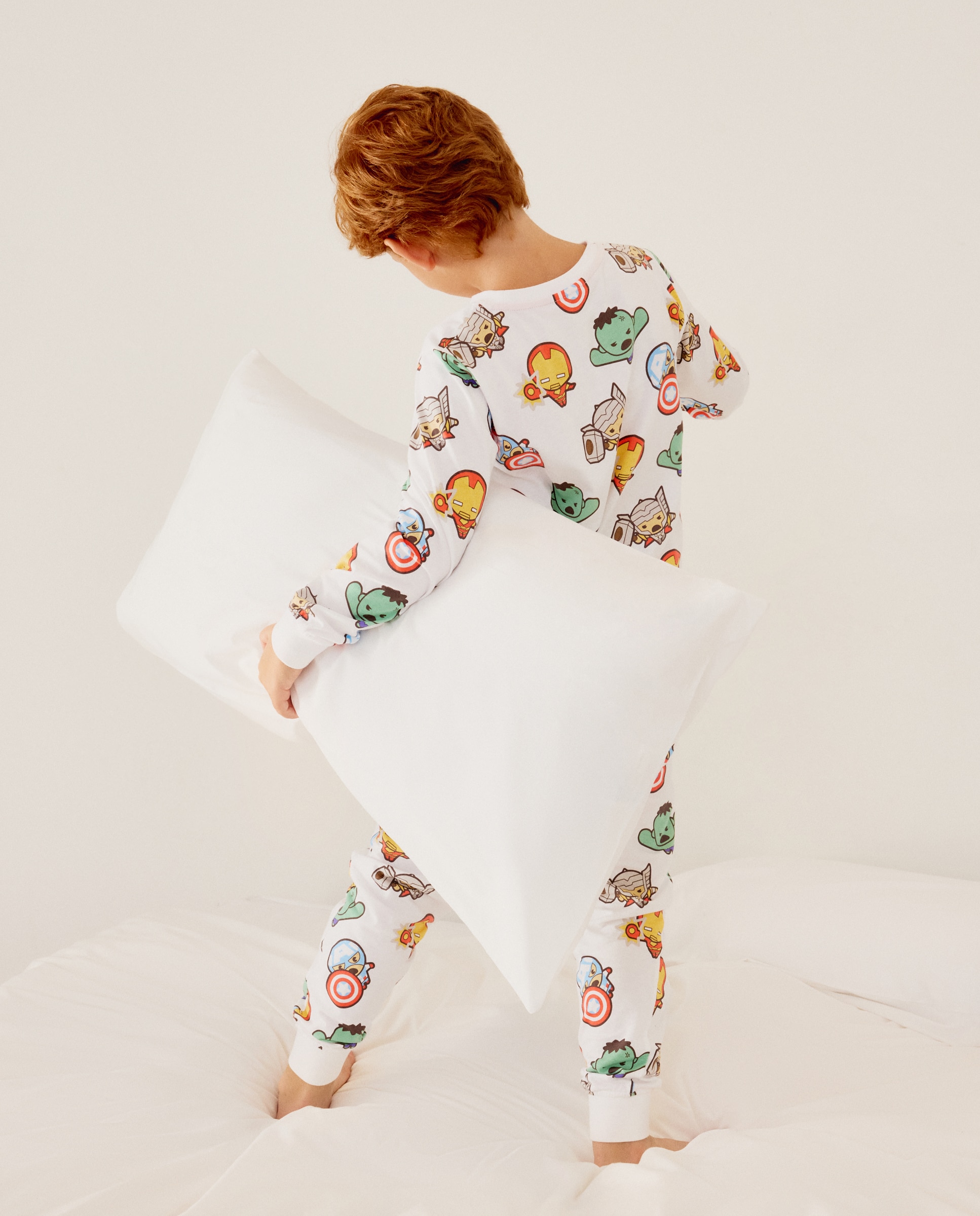 Pijama de Malha Os Vingadores Branco-4
