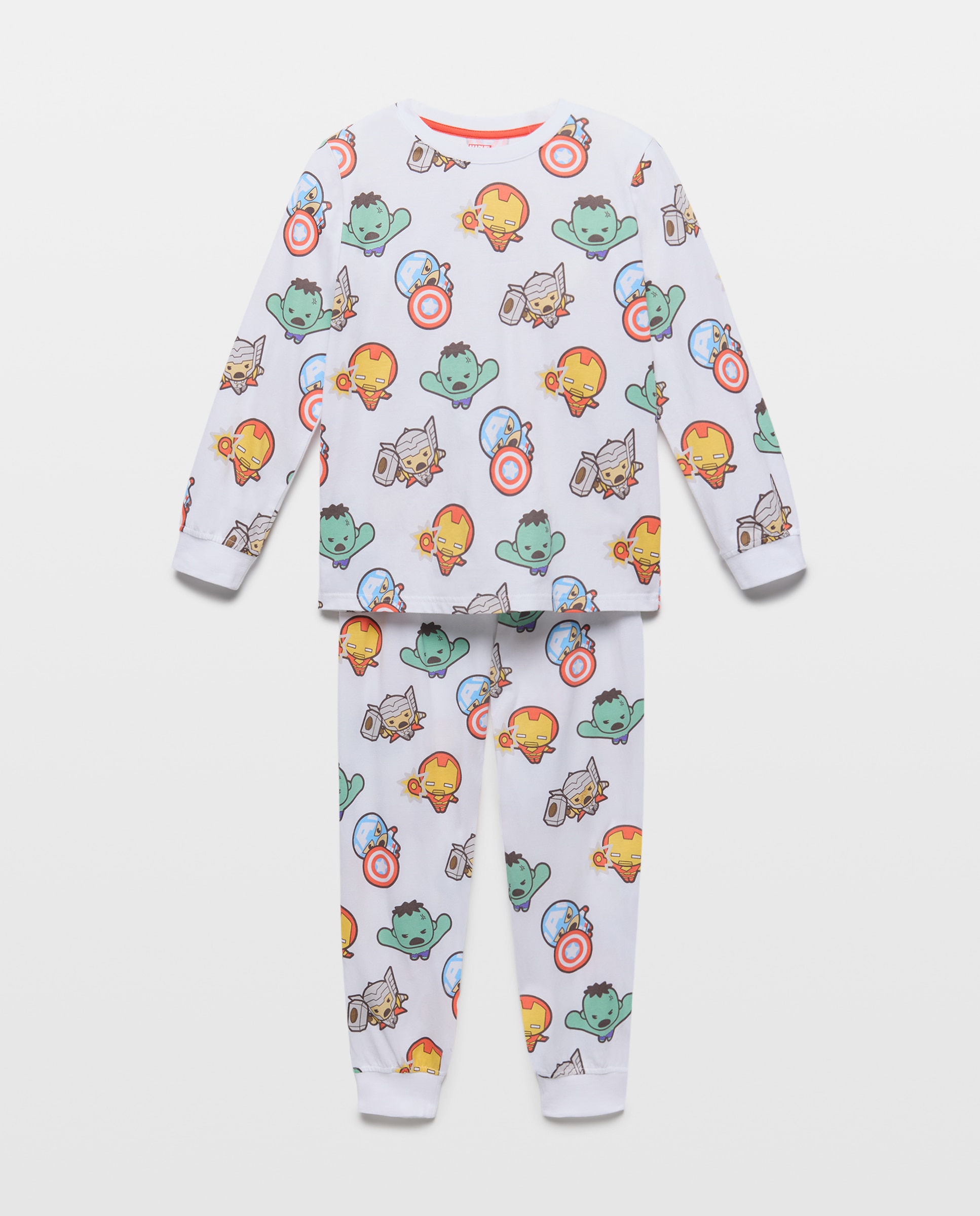 Pijama de Malha Os Vingadores Branco-5