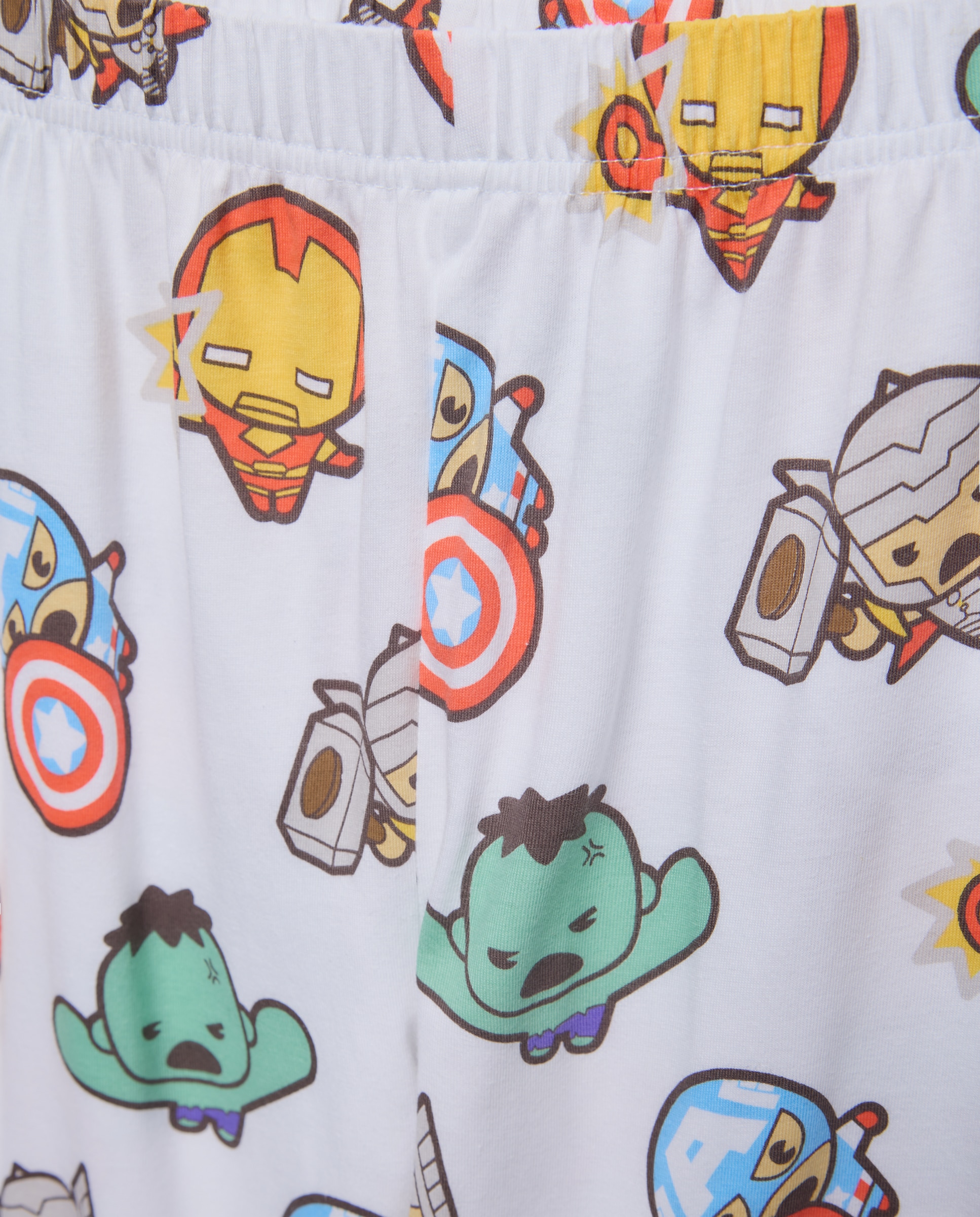 Pijama de Malha Os Vingadores Branco-6