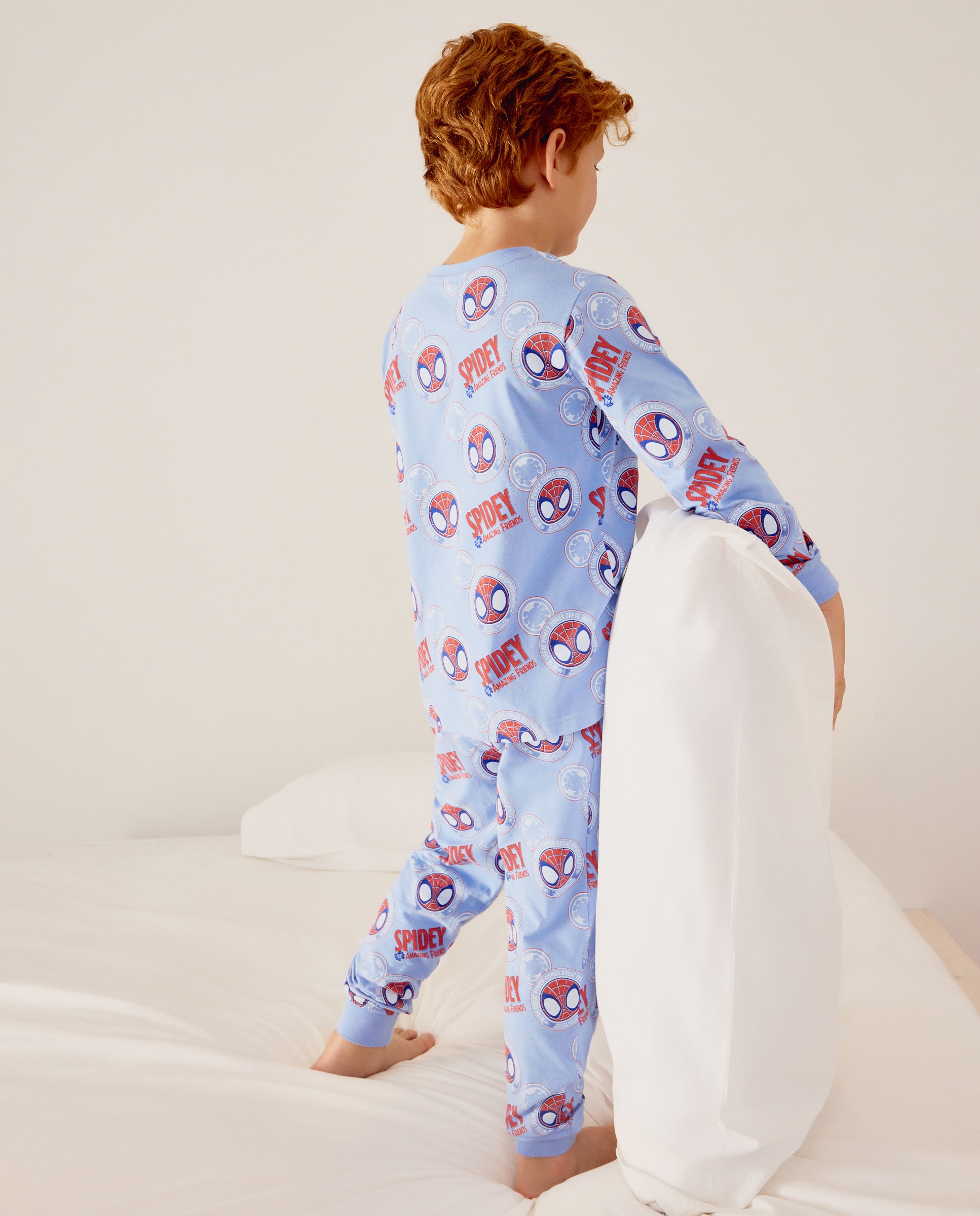 Pijama de Malha Homem-Aranha Cotton Juice Azul-marinho-3