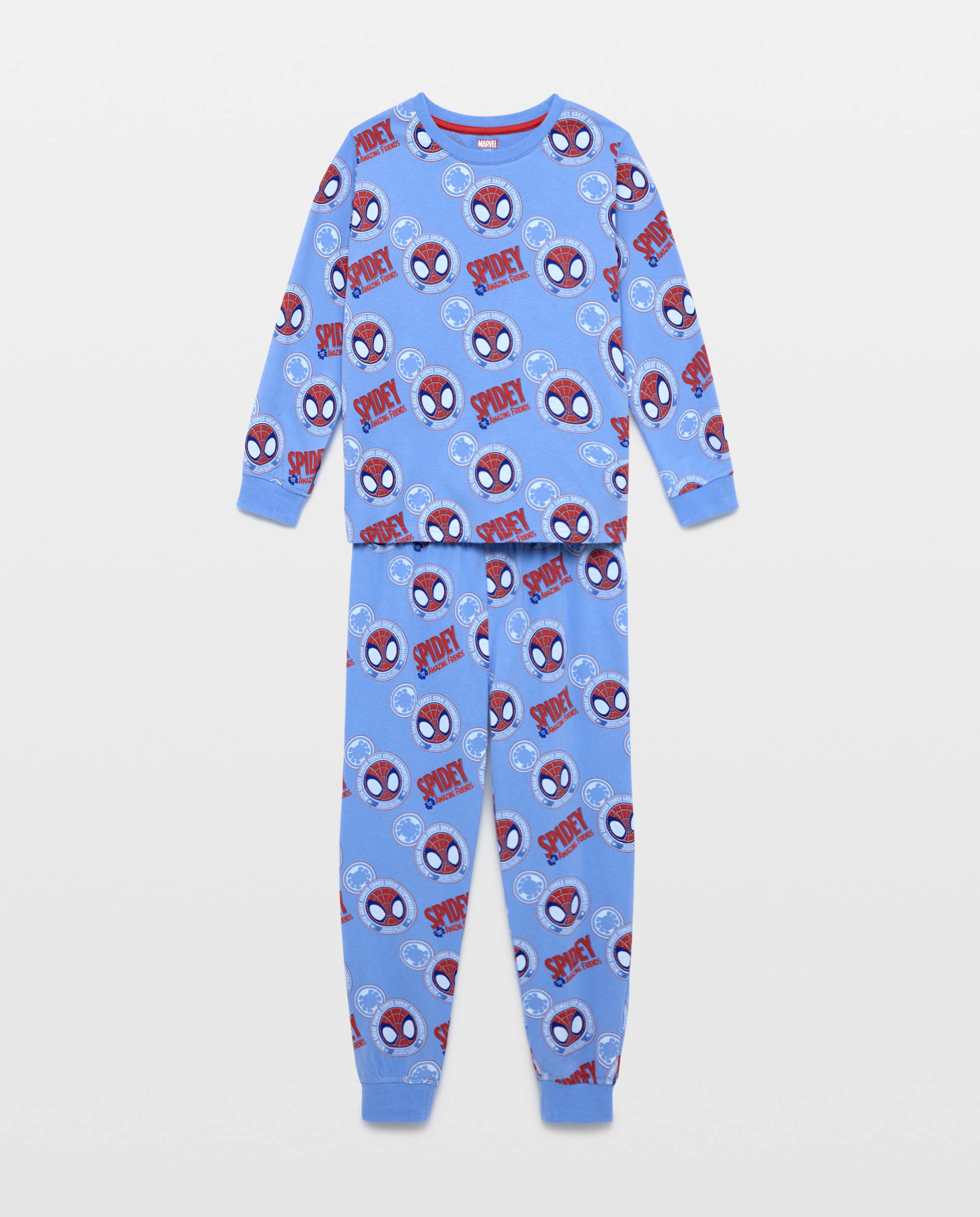 Pijama de Malha Homem-Aranha Cotton Juice Azul-marinho-4