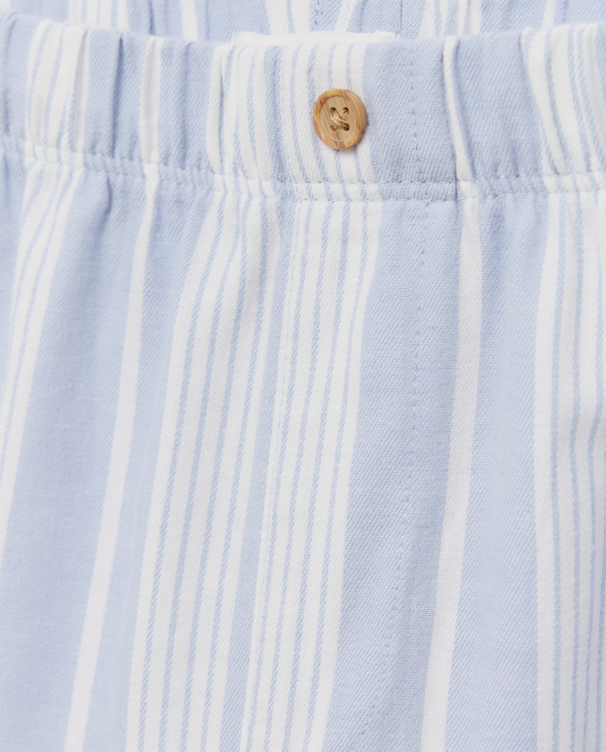 Pijama de Tecido às Riscas Azul-5