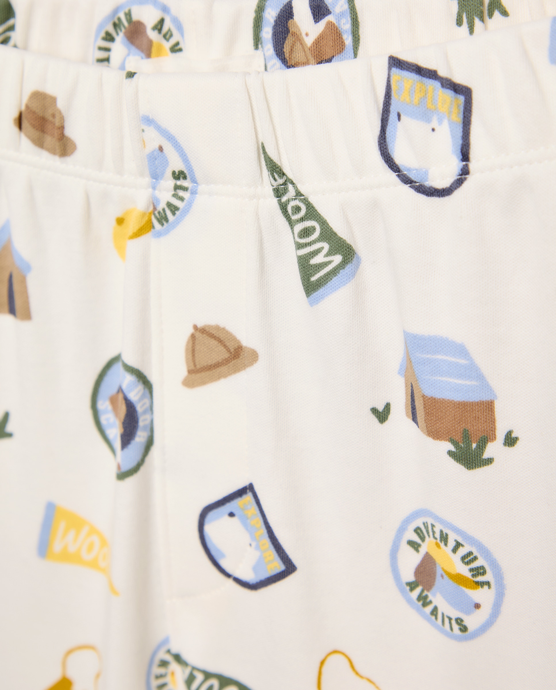 Pijama de Malha Abotoado com Fantasia Adventure Branco-5