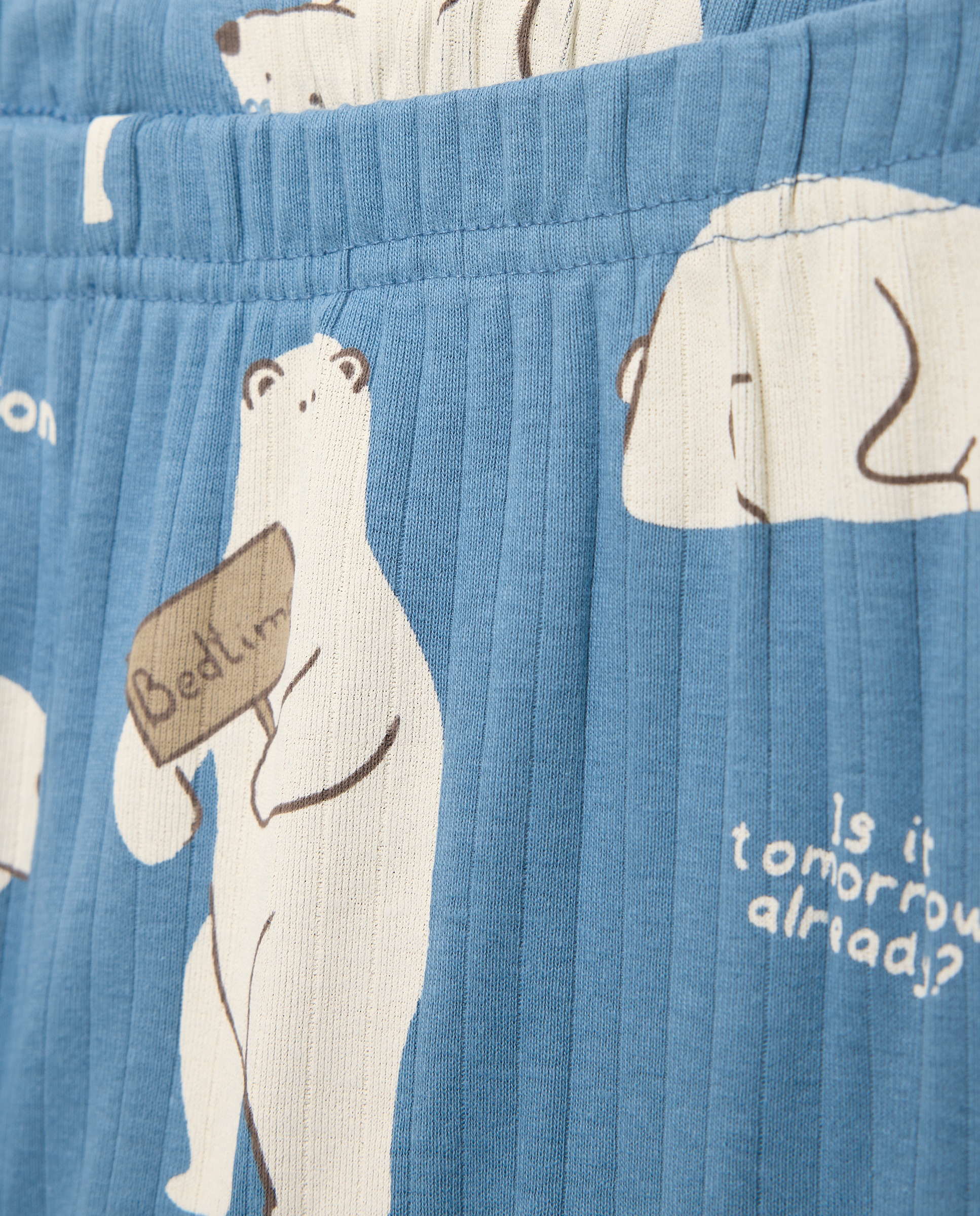 Pijama de niño en punto manga larga y pantalón largo estampado fantasía - Cotton Juice - Azul Azul-5