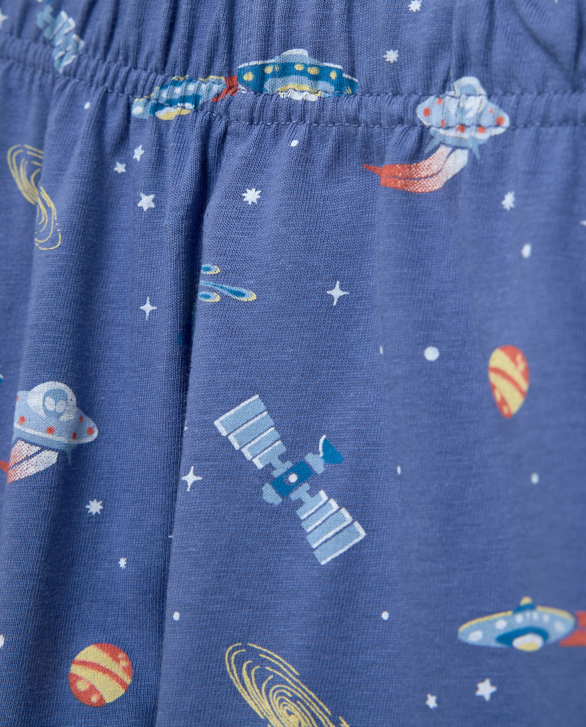 Pijama de Malha com Manga Comprida e Calças com Estampado de Fantasia Cotton Juice Azul-5