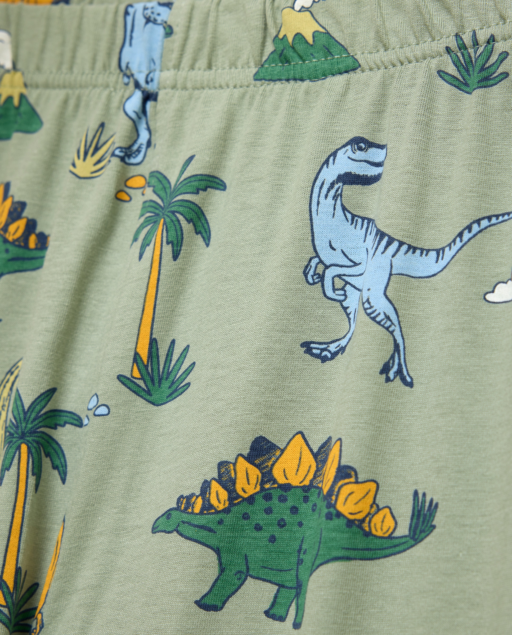 Pijama de Malha com Manga Comprida e Calças com Estampado de Fantasia - Multicolor Cotton Juice Verde-5