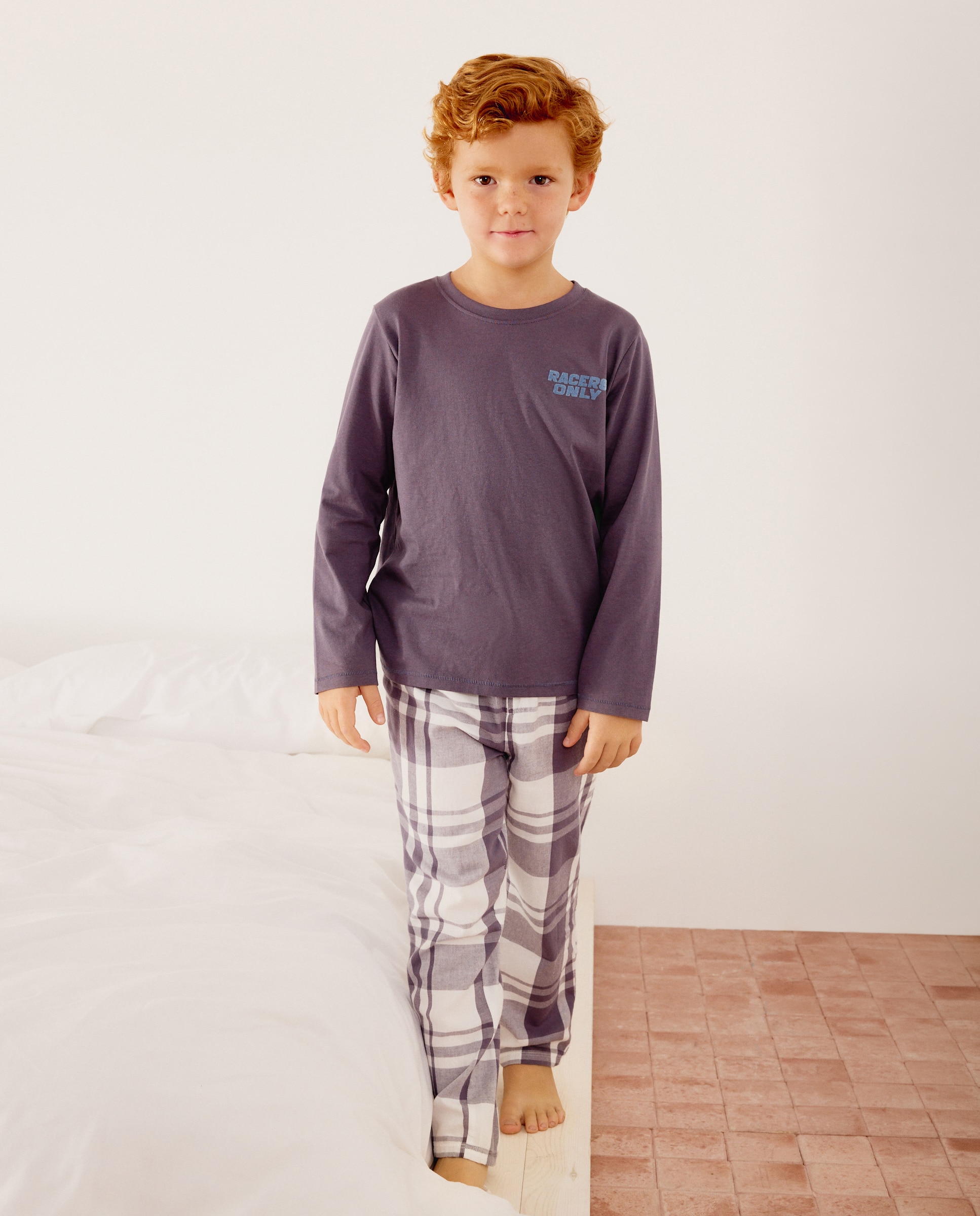 Pijama de Manga Comprida com Fantasia nas Costas Azul-1