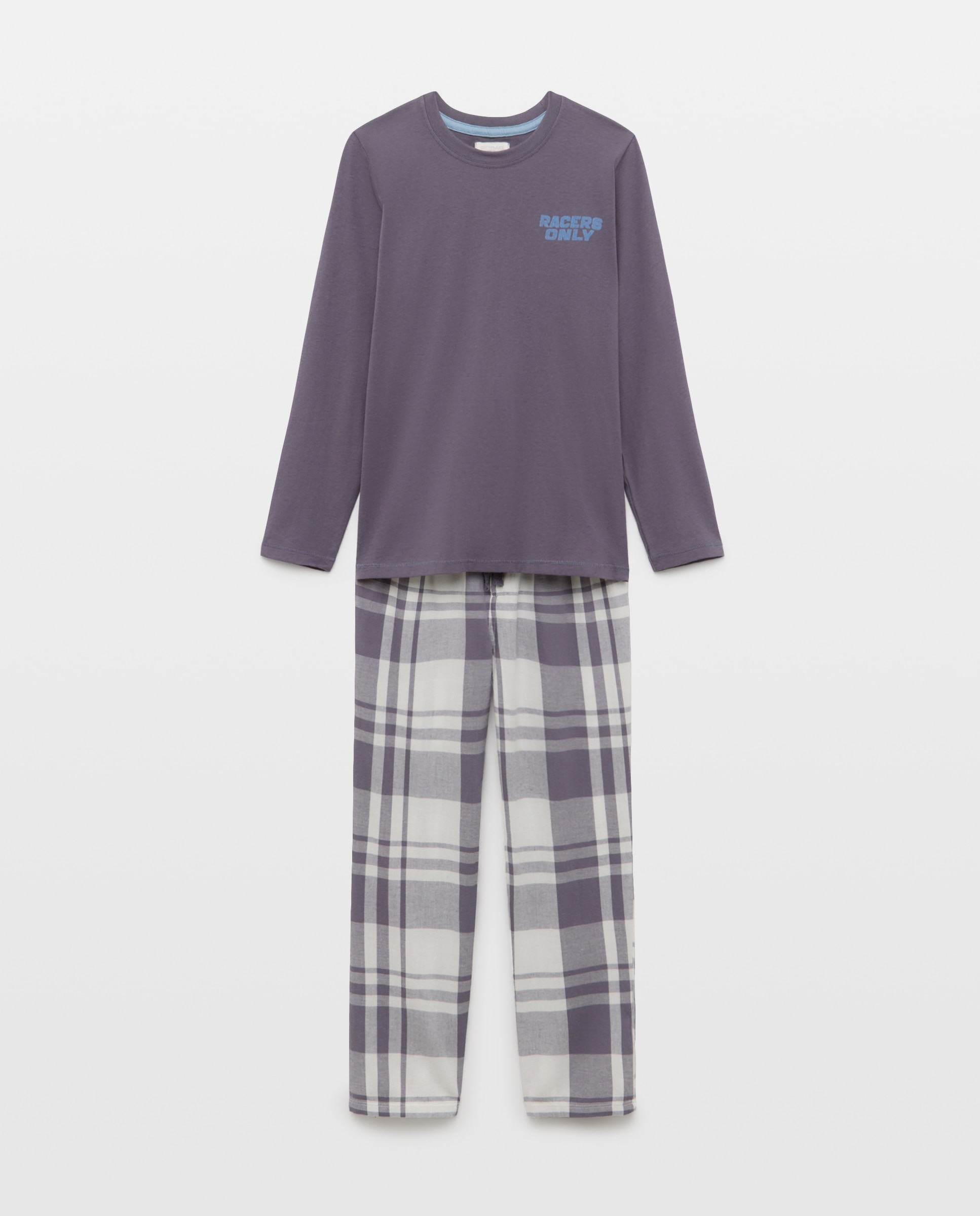 Pijama de Manga Comprida com Fantasia nas Costas Azul-4