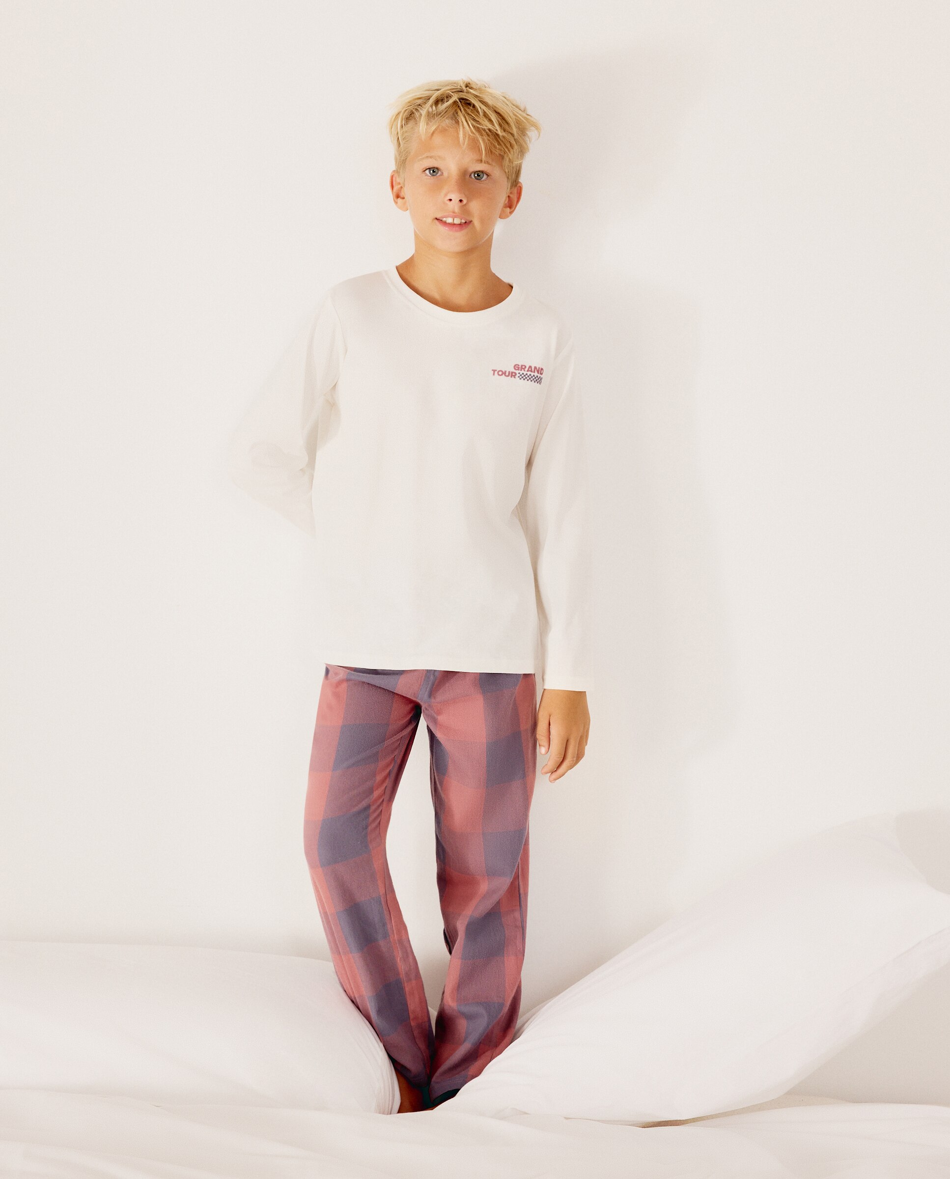 Pijama de Manga Comprida com Fantasia nas Costas Branco-2