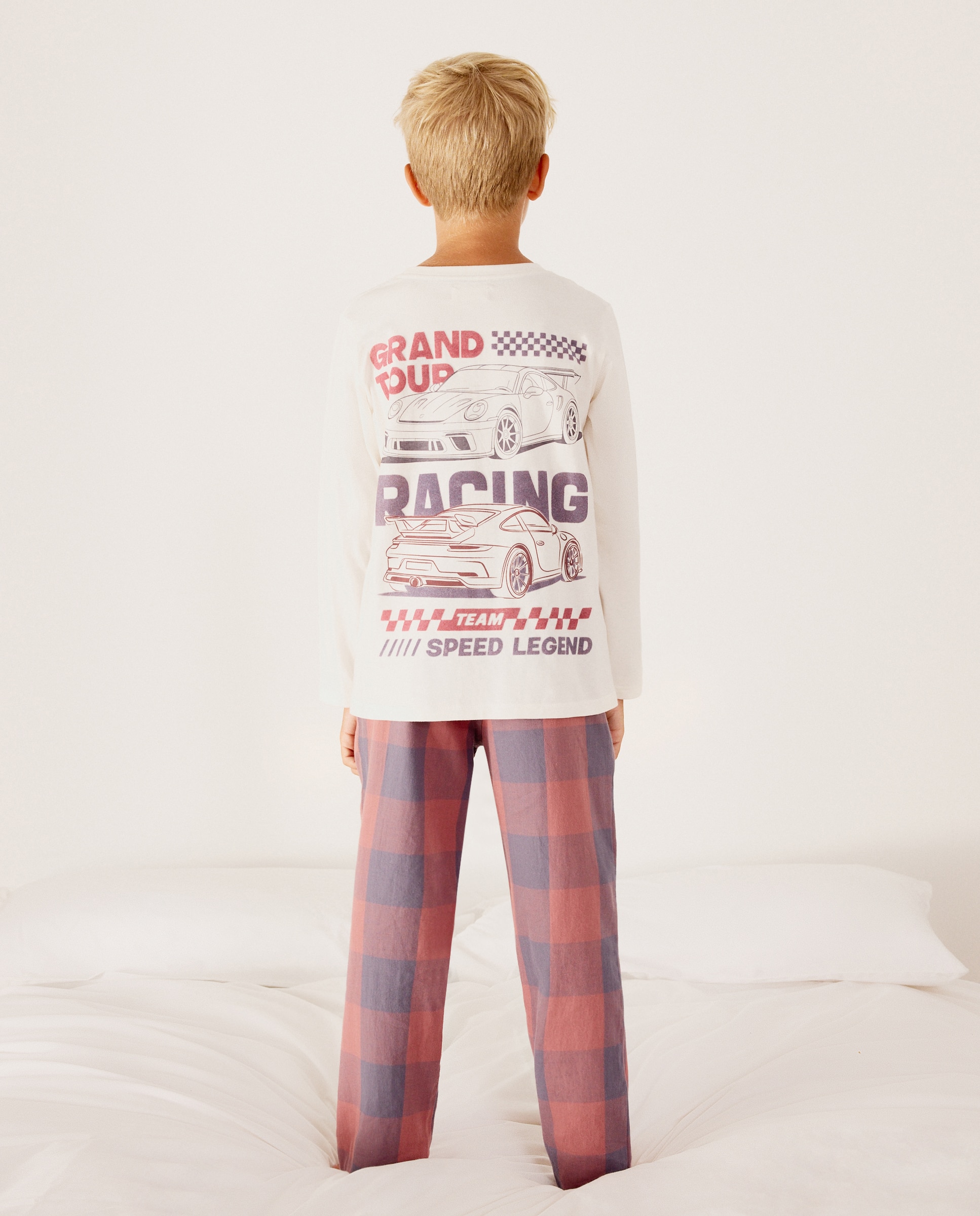 Pijama de Manga Comprida com Fantasia nas Costas Branco-3