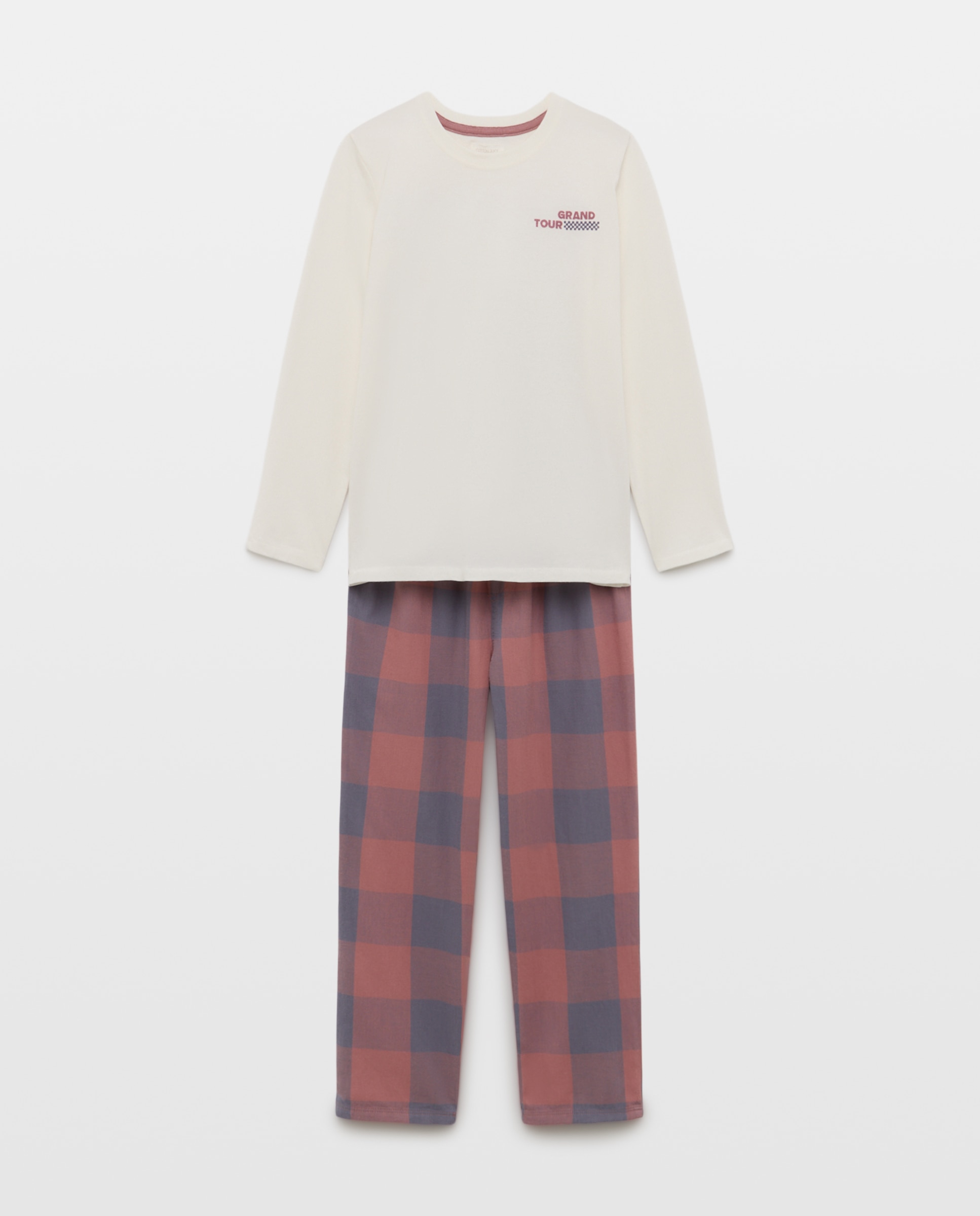 Pijama de Manga Comprida com Fantasia nas Costas Branco-4