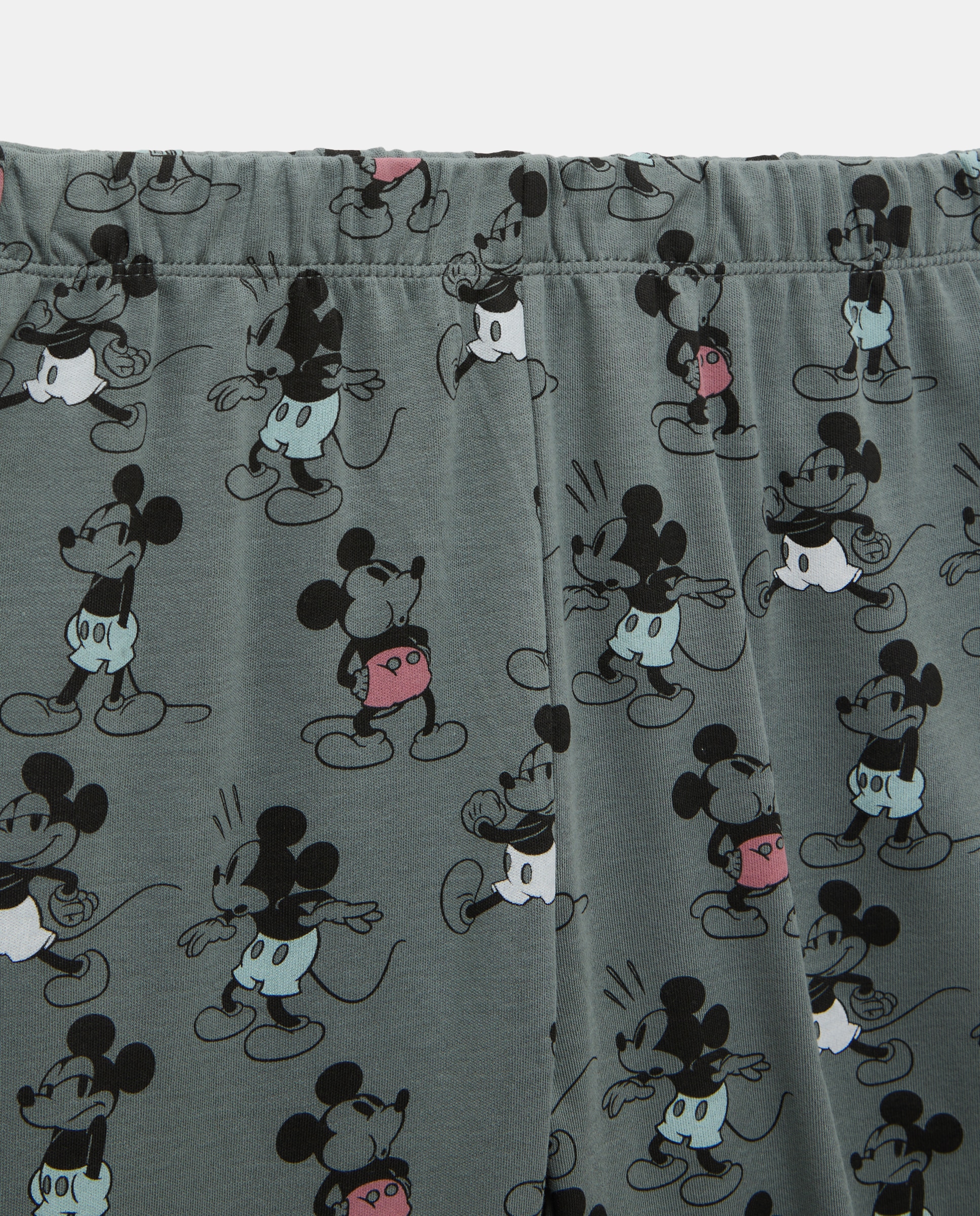 Pijama largo de velour fantasía viñetas poses MICKEY de niño - Cotton Juice - Gris Gris-5