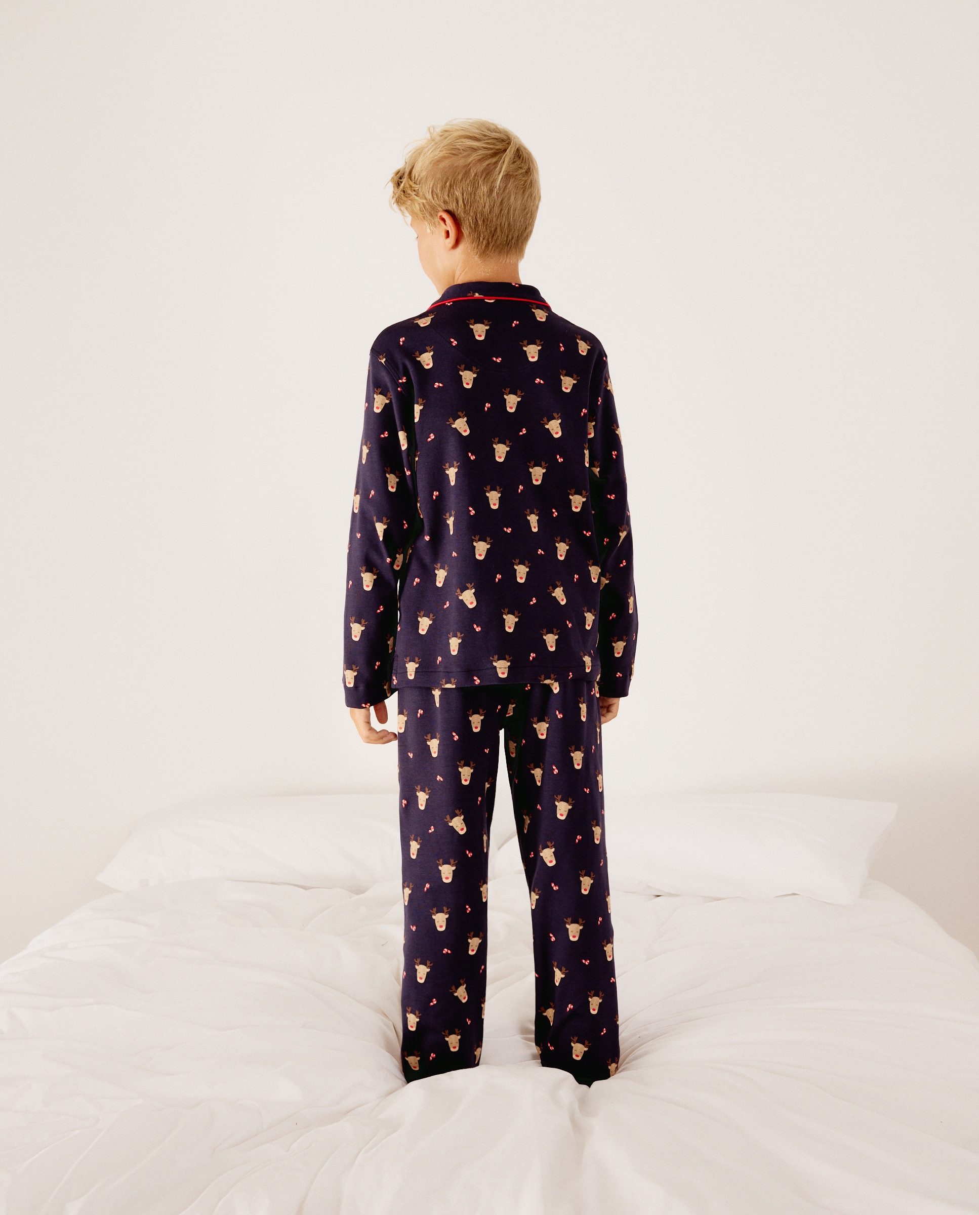 Pijama Completo de Malha e Forro Polar com Fantasia Azul-3