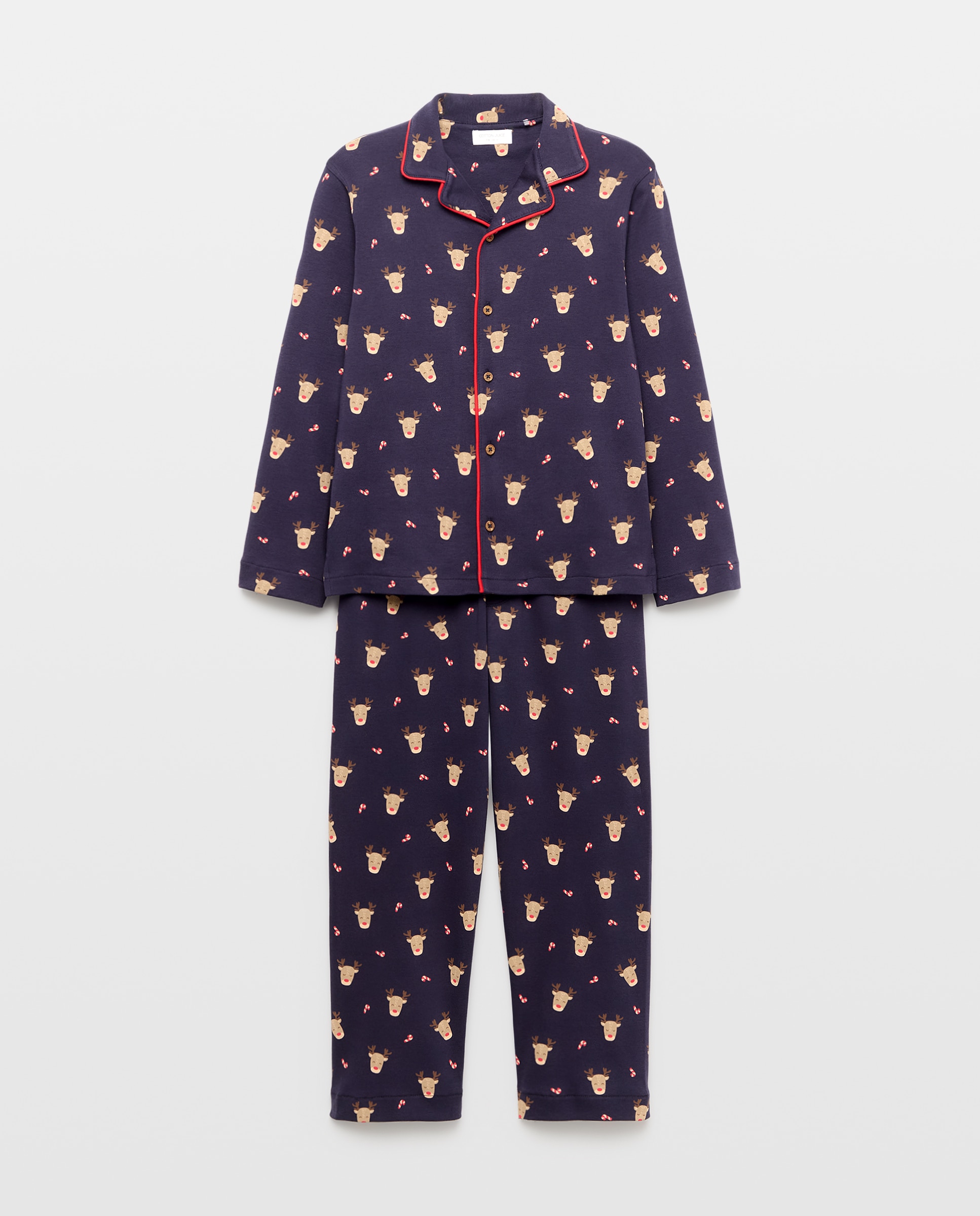 Pijama Completo de Malha e Forro Polar com Fantasia Azul-4