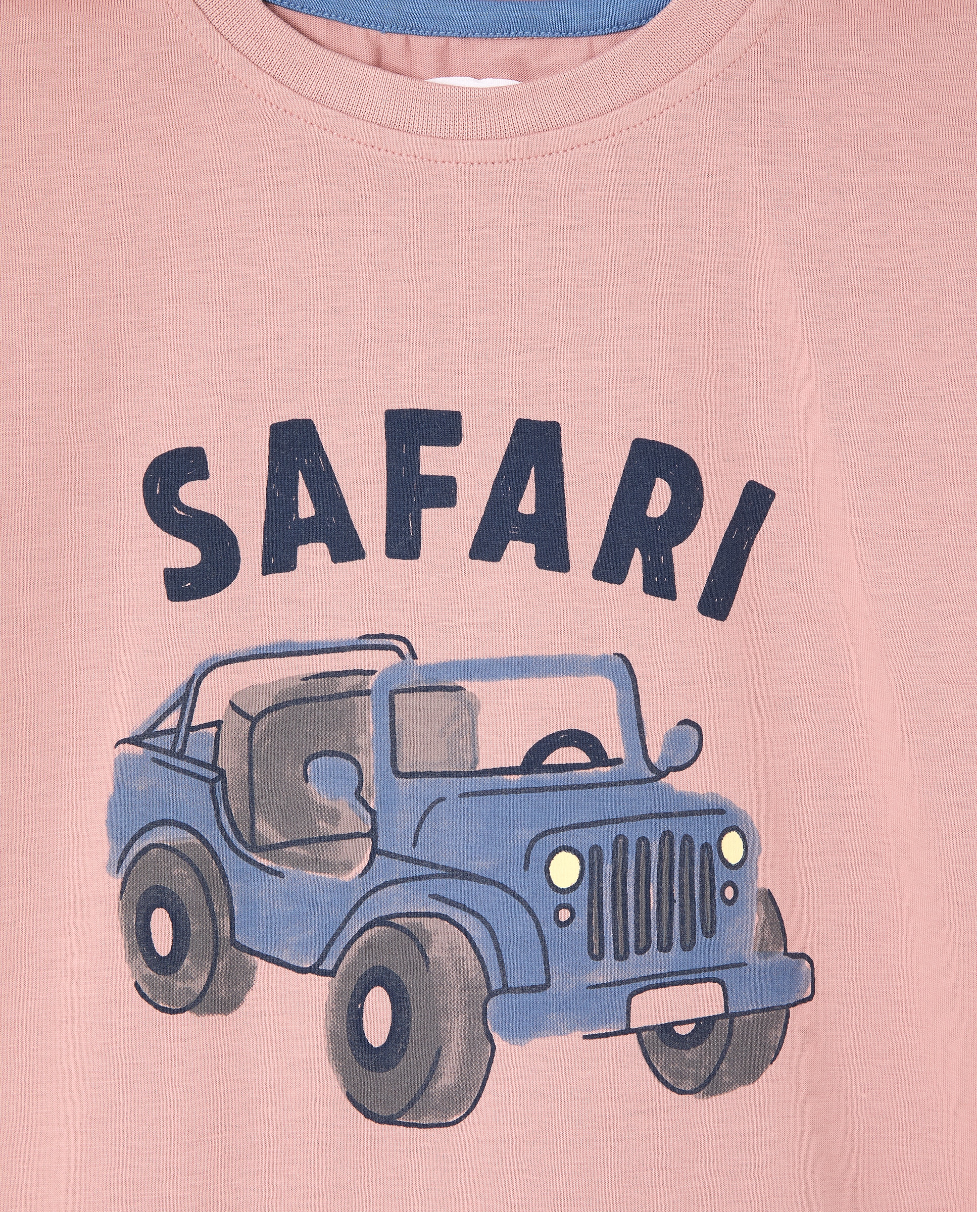 Pijama Curto com Estampado Combinado Rosa-5