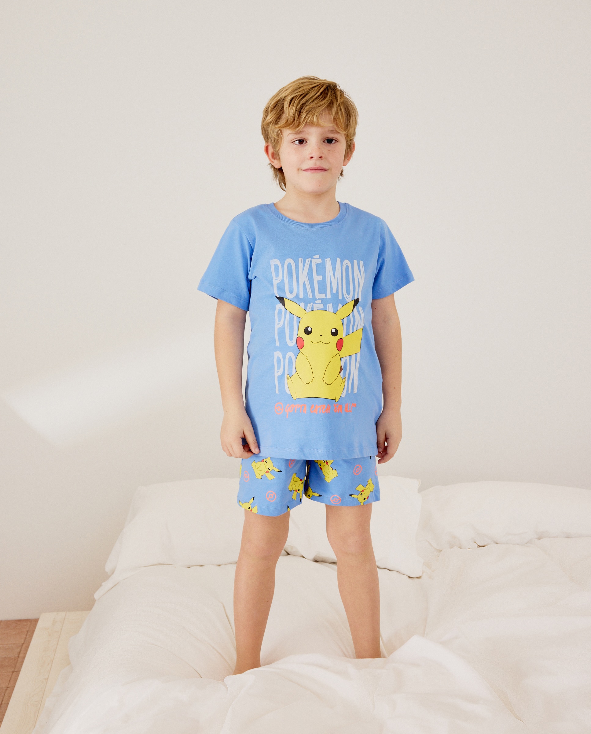 Imagen 2 de Pijama corto Pokemon de niño - Cotton Juice - Azul marino Azul marino