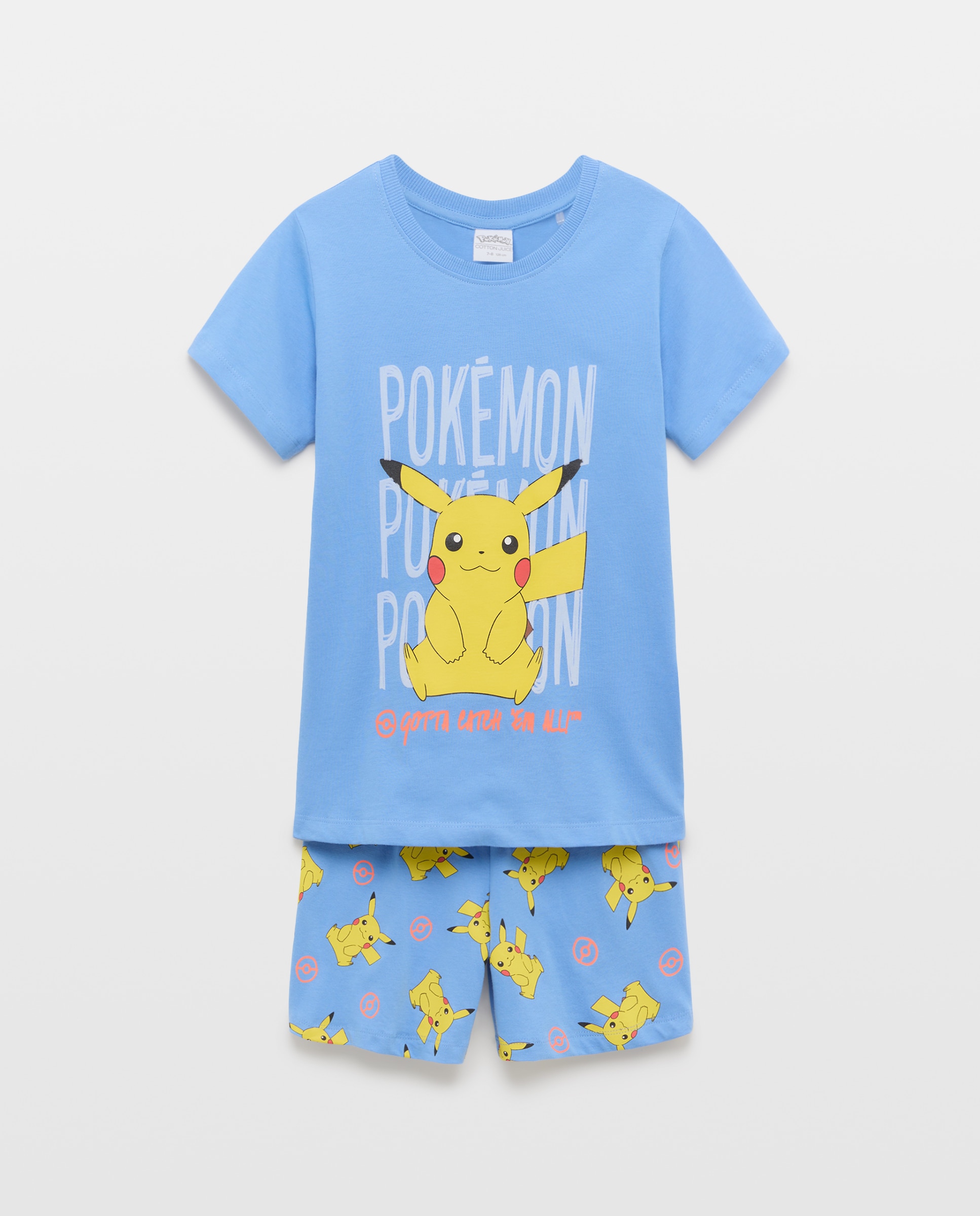 Imagen 4 de Pijama corto Pokemon de niño - Cotton Juice - Azul marino Azul marino