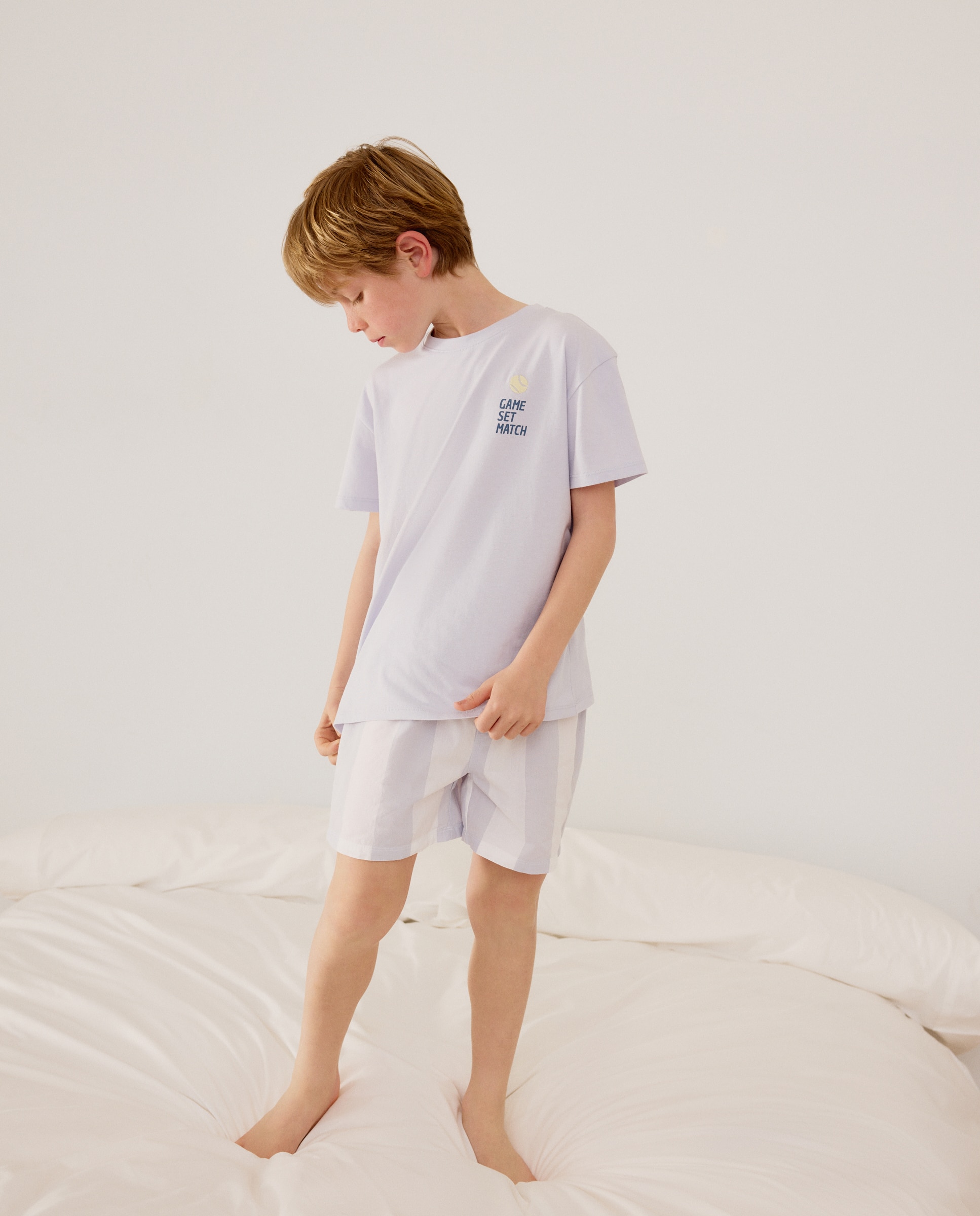 Imagem 0 de Pijama Curto Misto com Estampado de Fantasia