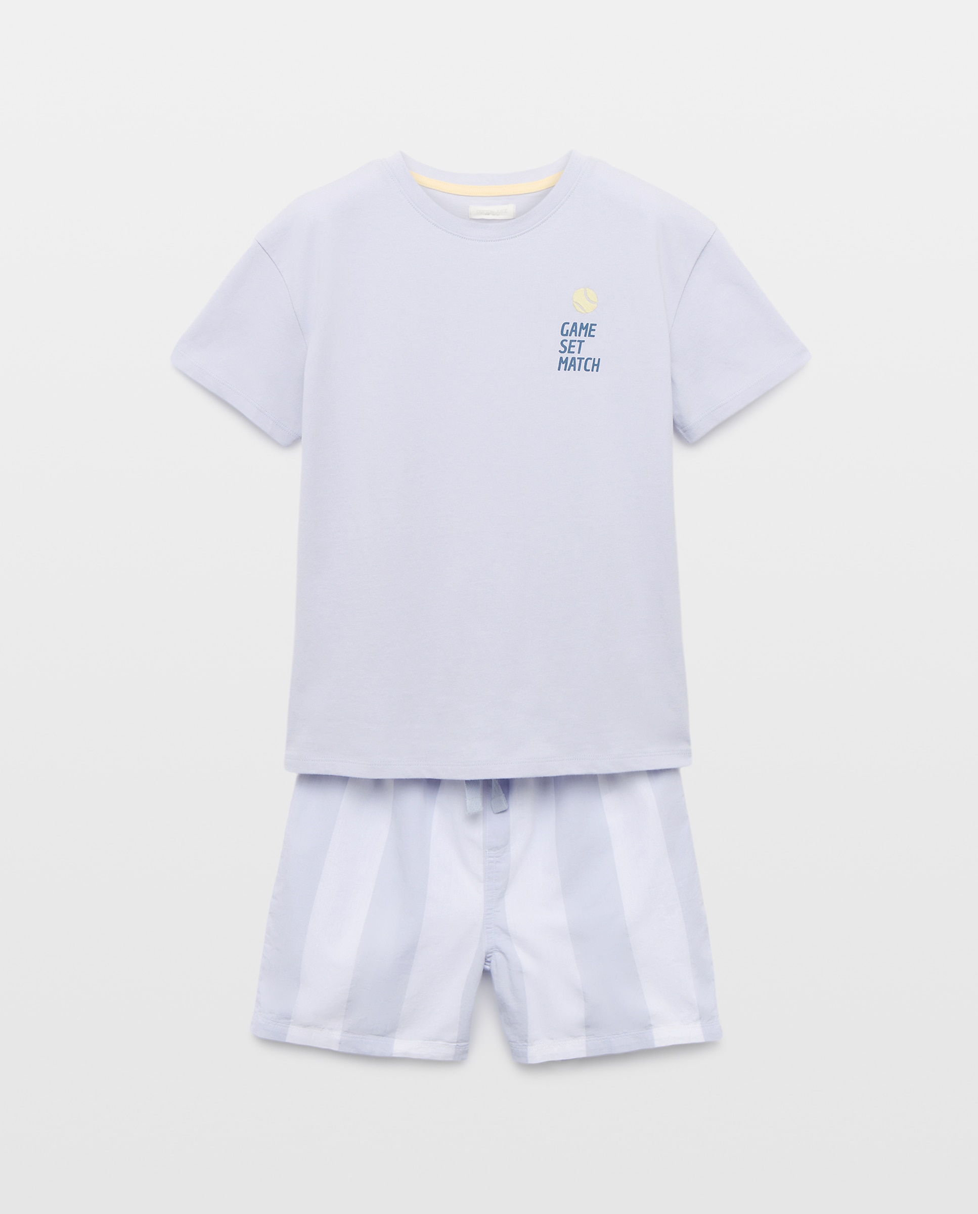 Pijama Curto Misto com Estampado de Fantasia Cotton Juice Preto-4