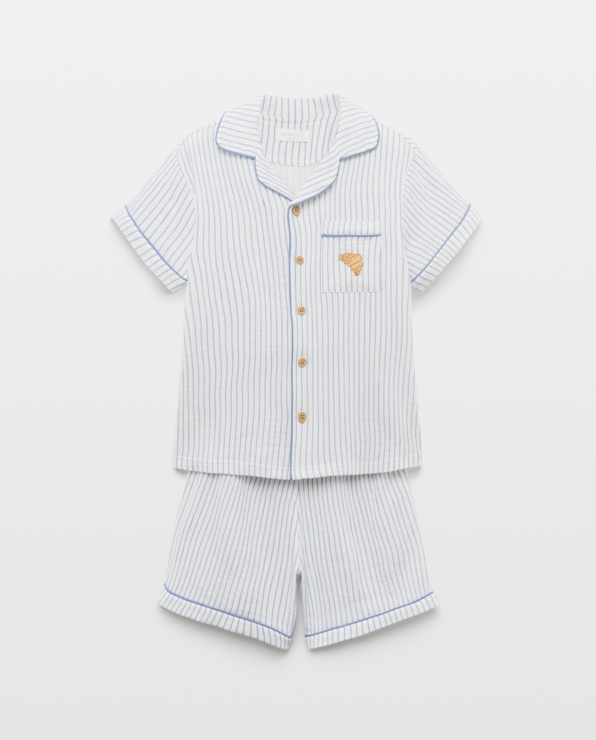 Pijama com Chiffon e Fantasia Cotton Juice Azul-4