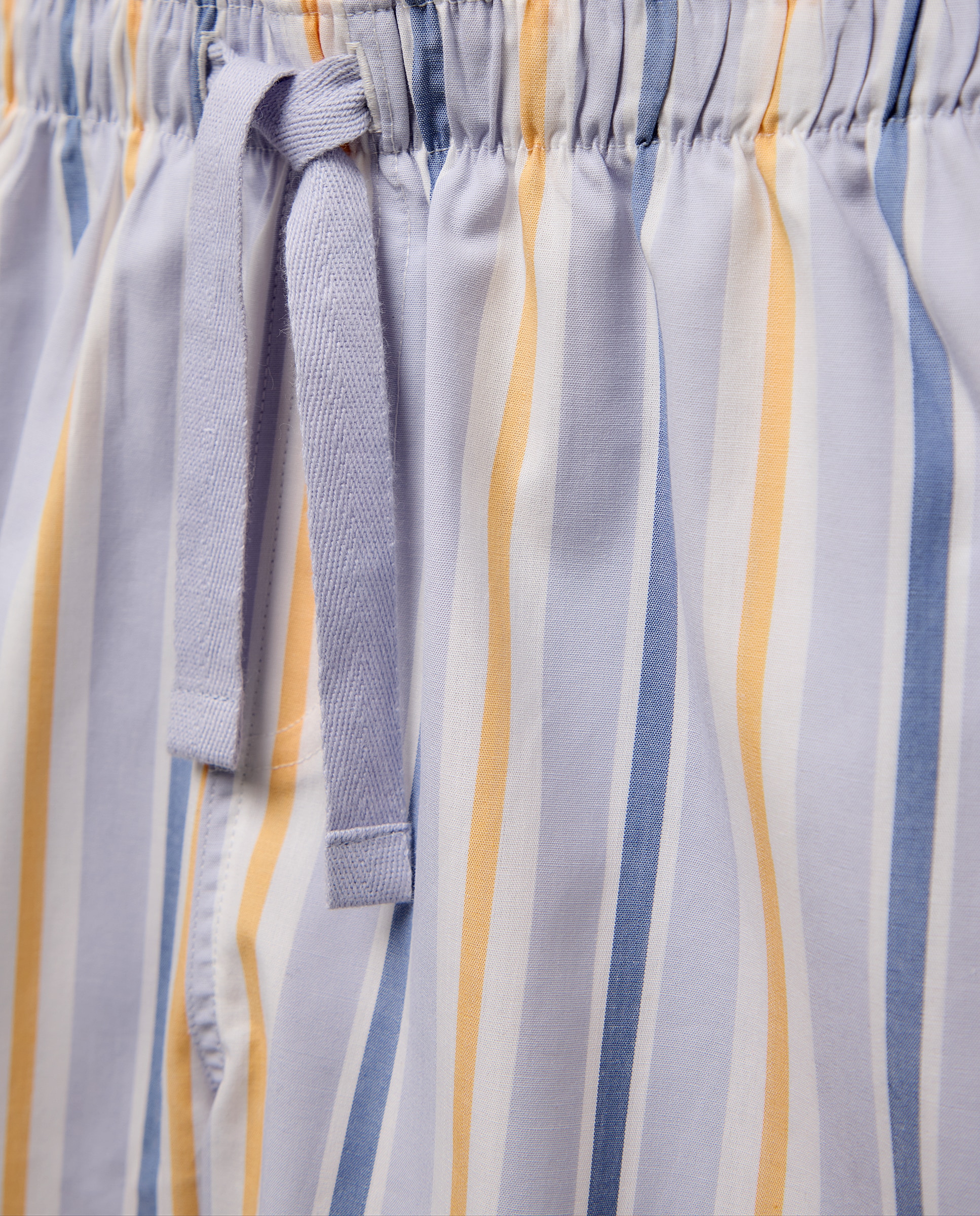 Pijama de Manga Curta e Calças às Riscas Cotton Juice Azul-5