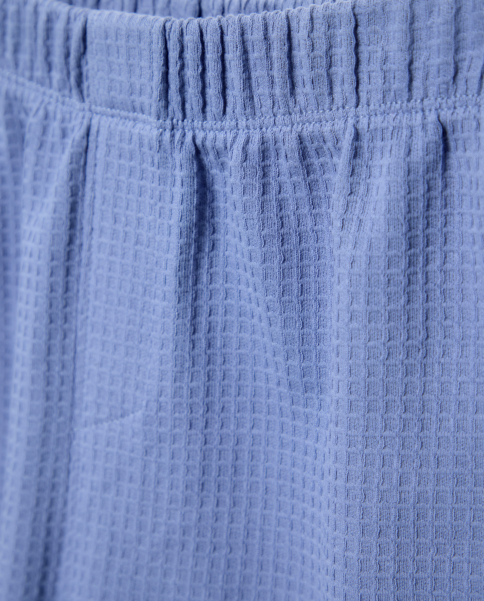 Pijama Completo Curto com Botões Cotton Juice 400 Azul-5