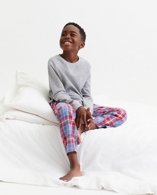 Imagem 0 de Calças com Estampado aos Quadrados Bicolor