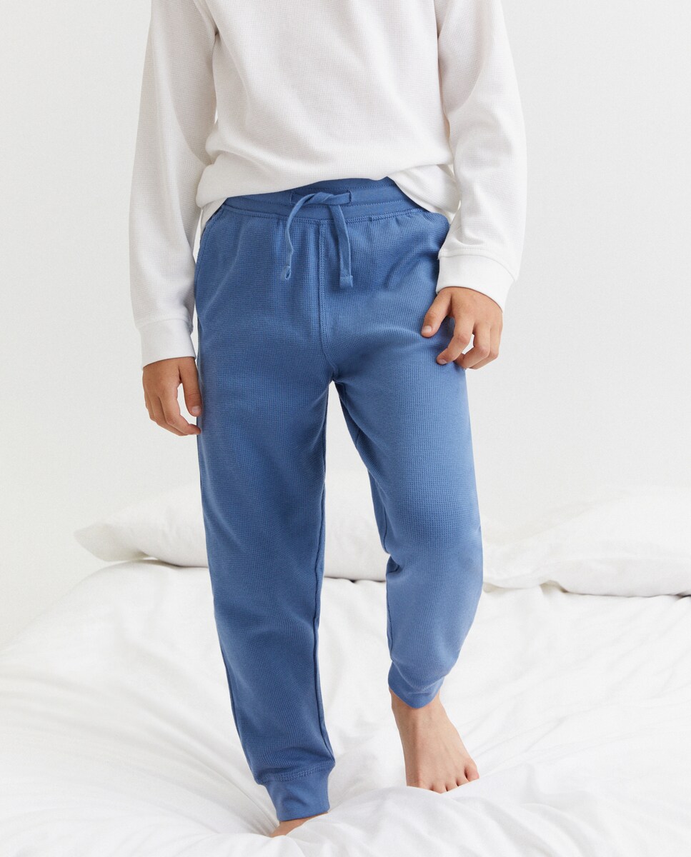 Calças de Malha com Estrutura 400 Azul-2