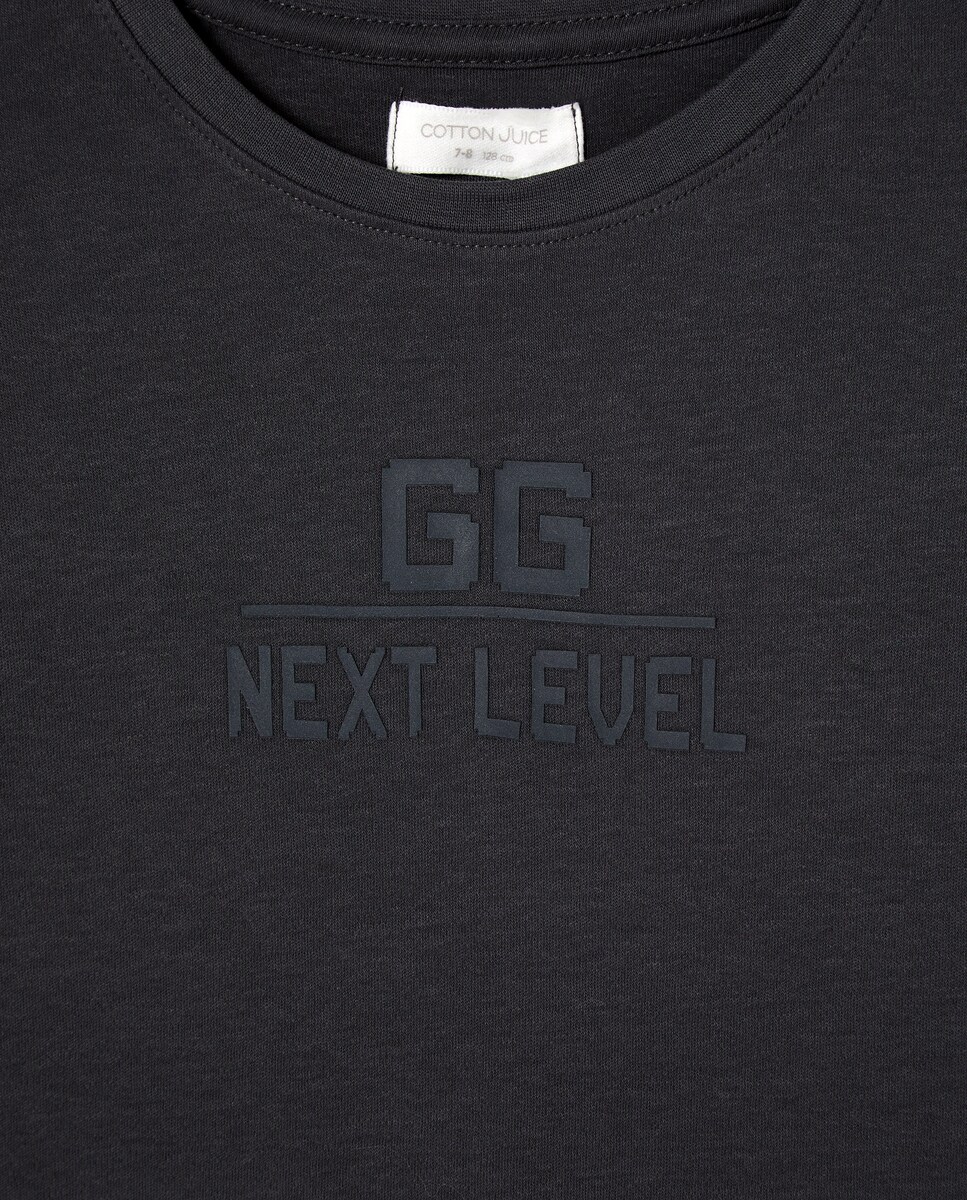 Camisola de Manga Comprida com Estampado em Relevo 830 Antracite-5