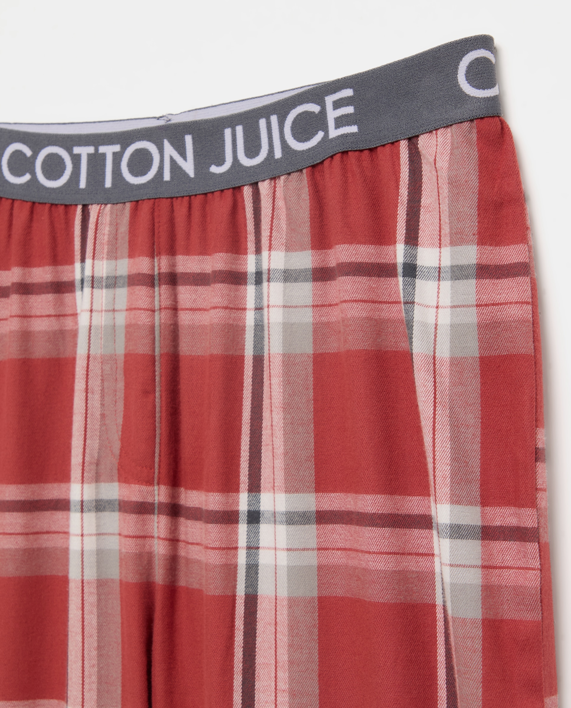 Pantalón largo de niño cuadros - Cotton Juice - Rojo Rojo-5