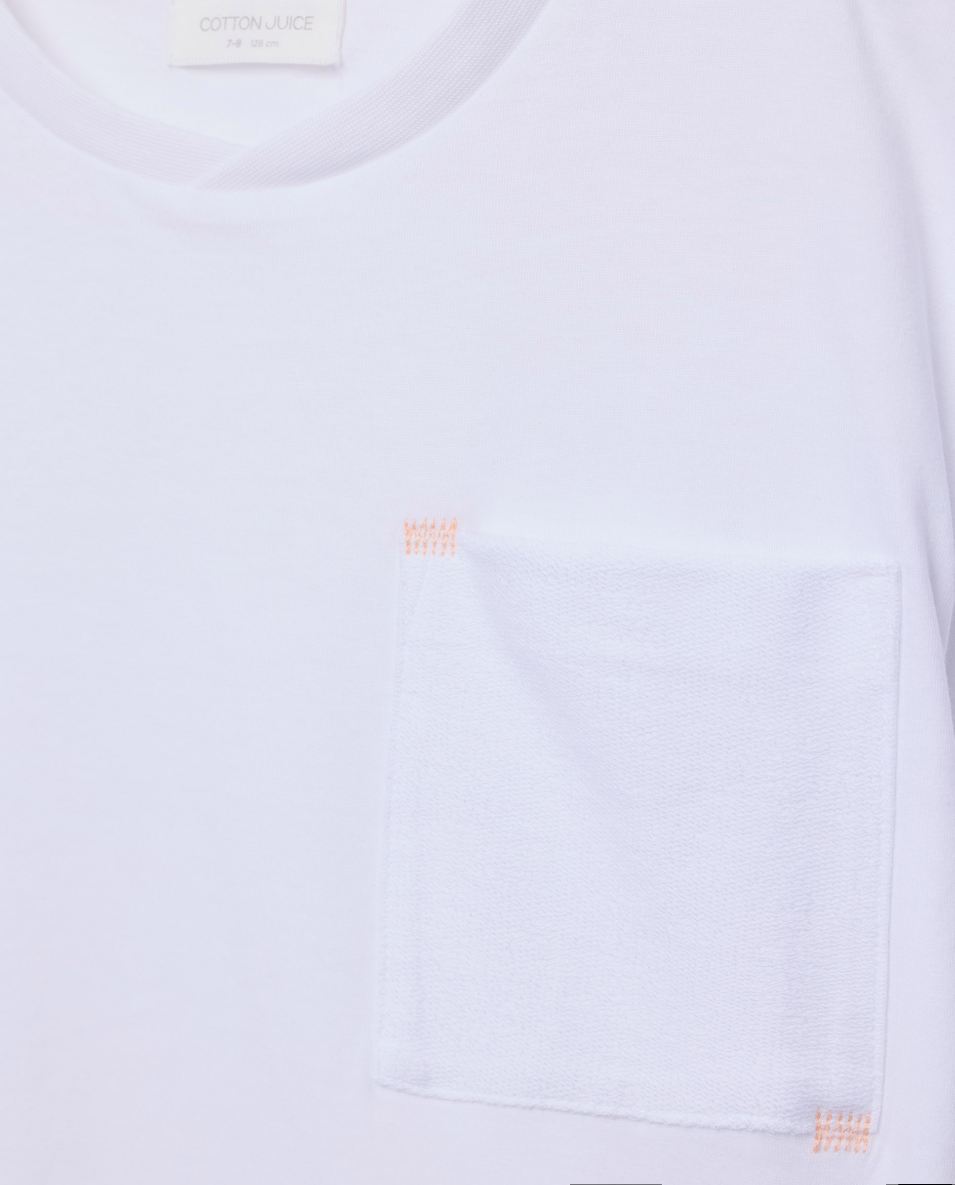 T-shirt de Manga Curta com Bolso Branco-6