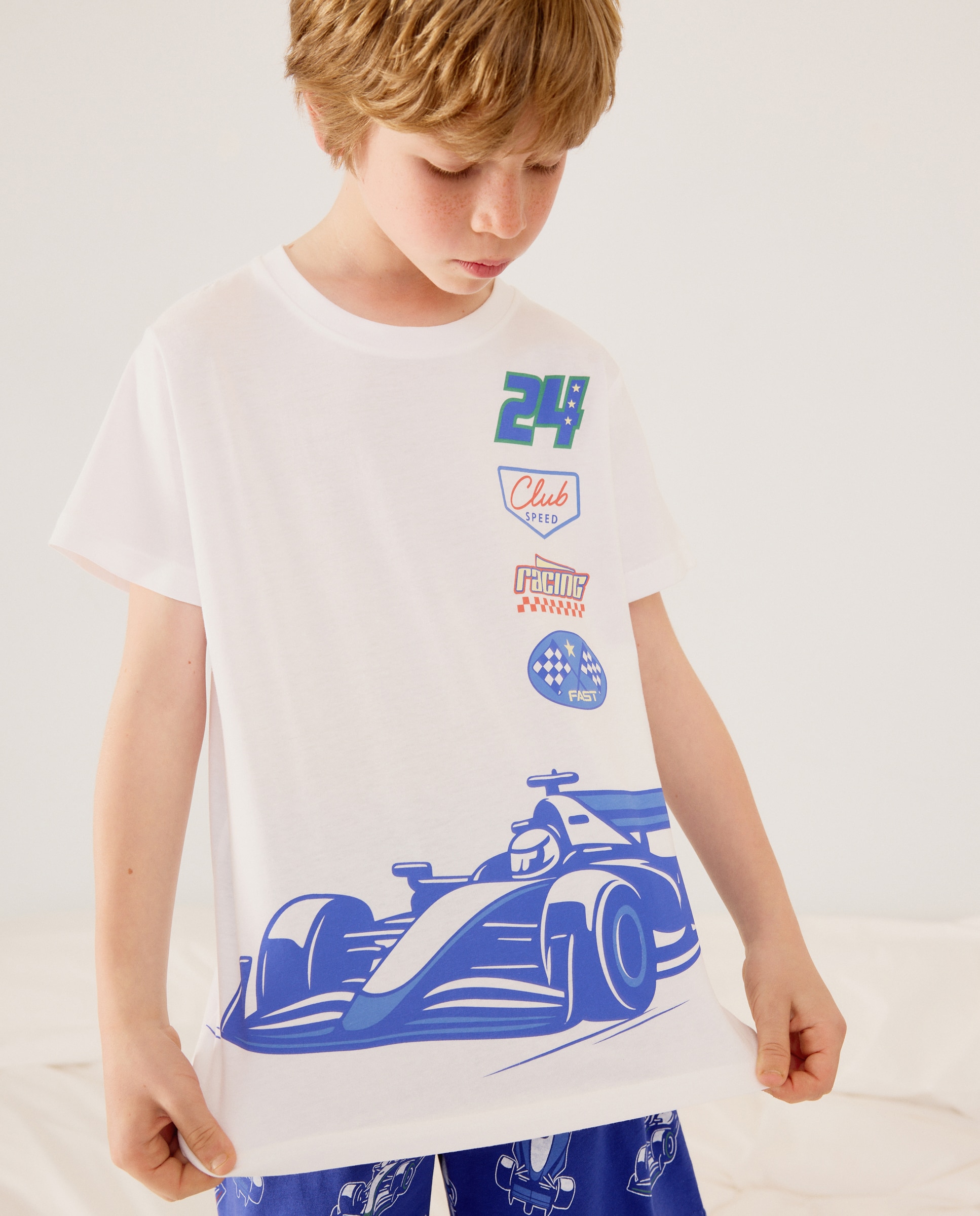 Imagem 0 de T-shirt de Manga Curta com Estampado de Fantasia