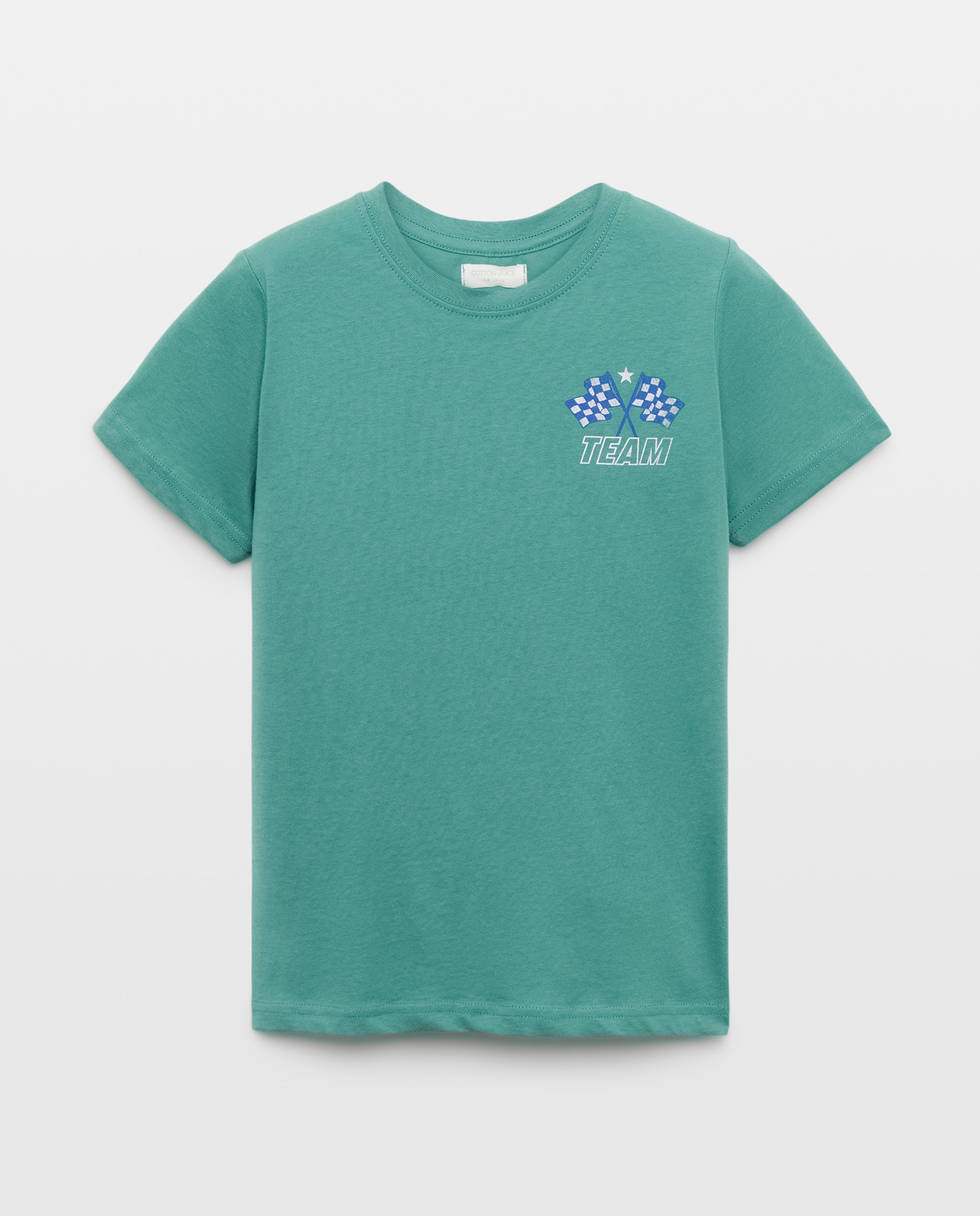 T-shirt de Manga Curta com Estampado de Fantasia Verde-4