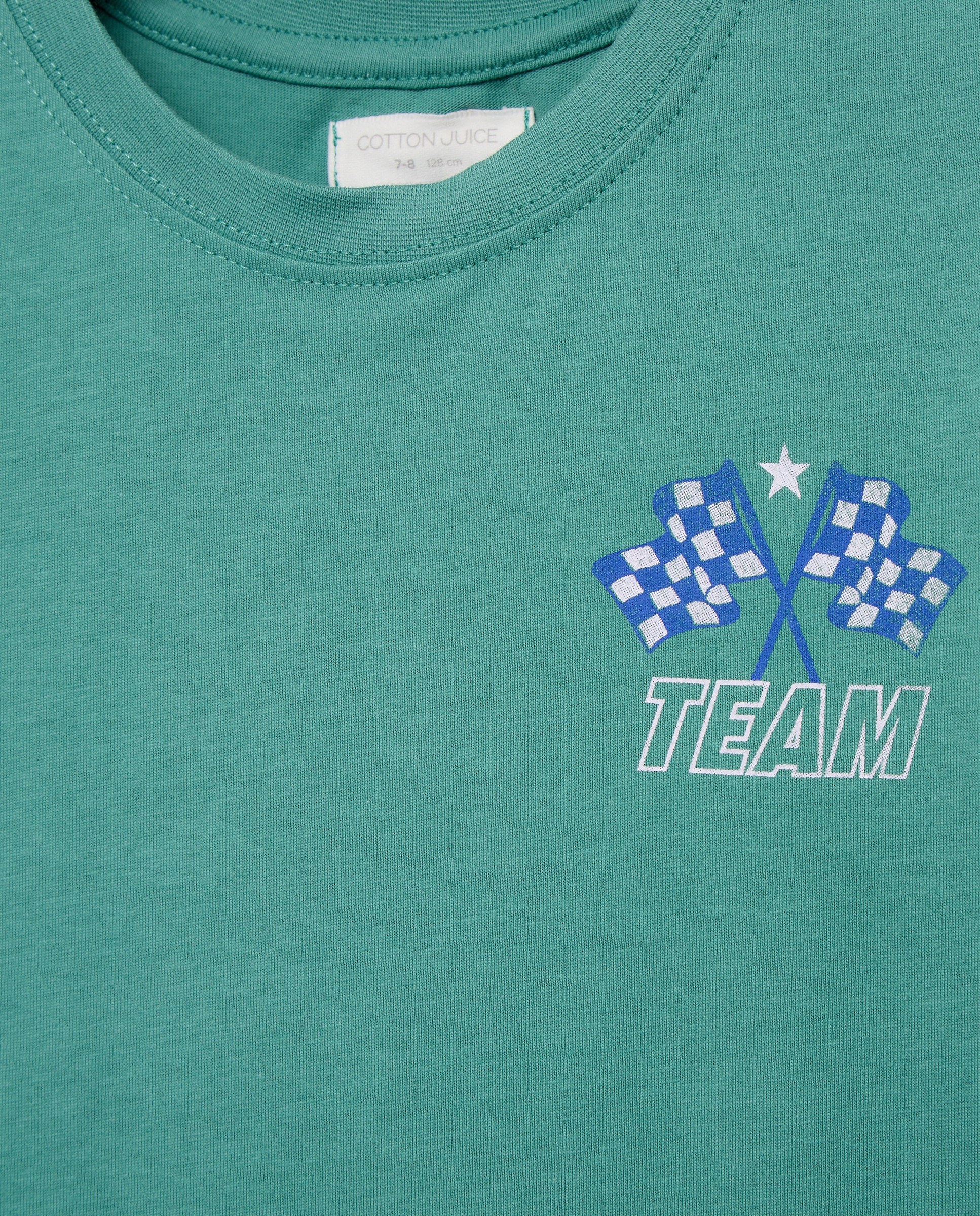 T-shirt de Manga Curta com Estampado de Fantasia Verde-5