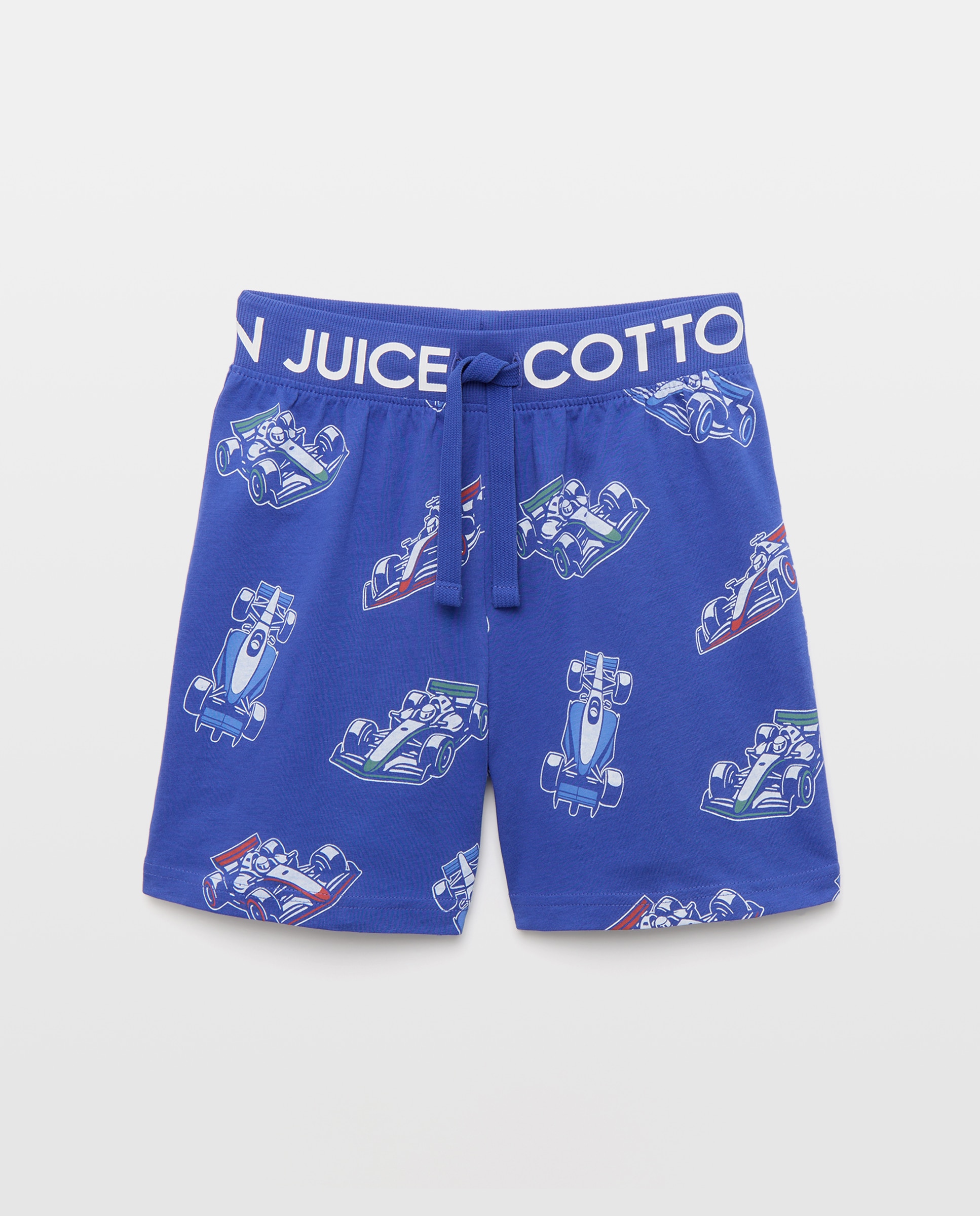 Calções de Malha com Estampado de Fantasia Cotton Juice Azul-4
