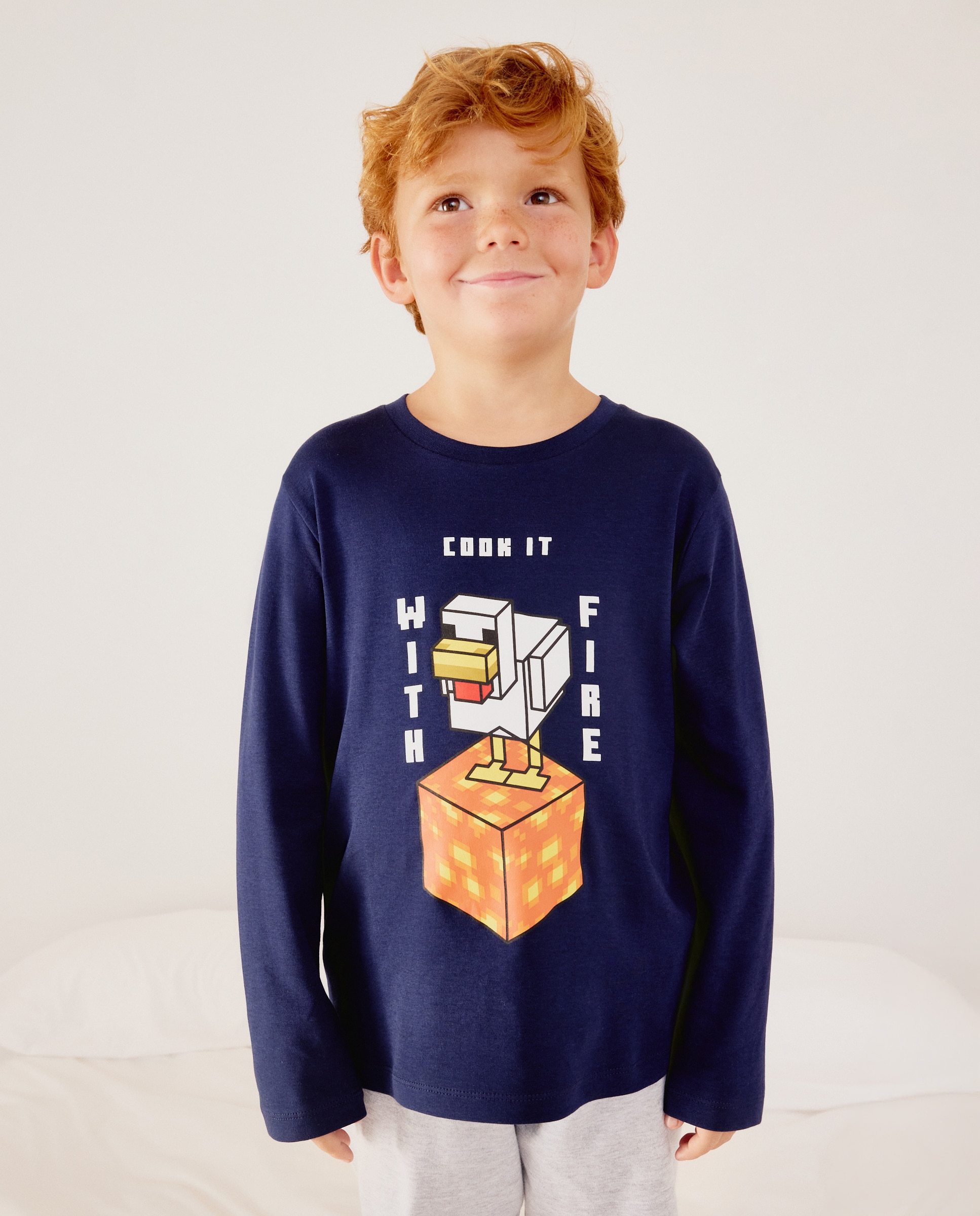 Imagem 0 de Camisola de Pijama de Manga Comprida Minecraft de Criança