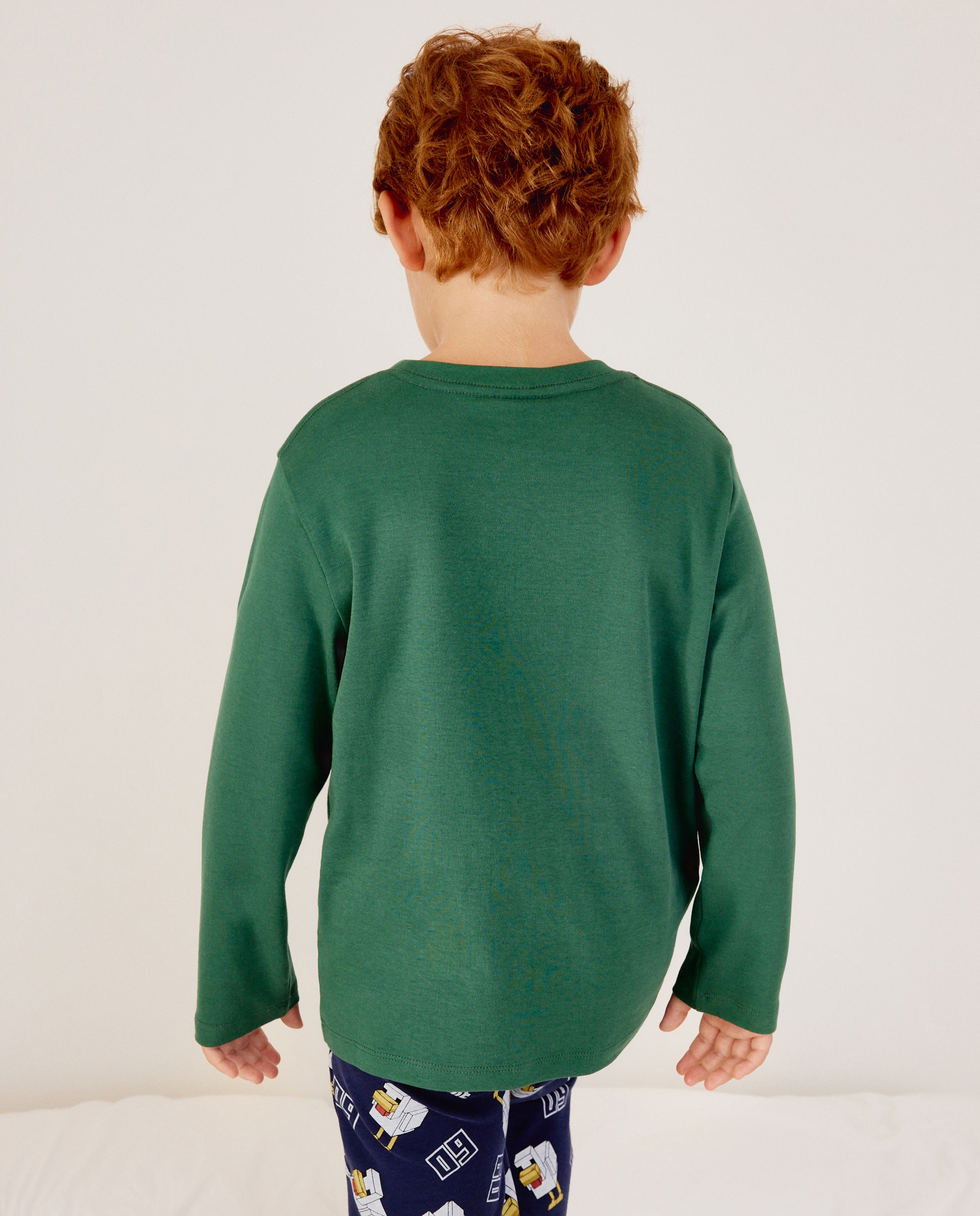 Camisola de Pijama de Manga Comprida Minecraft de Criança Verde-3