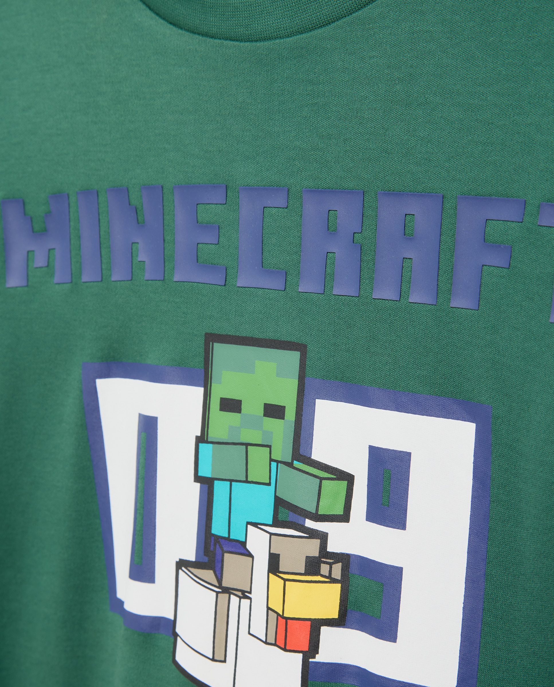 Camisola de Pijama de Manga Comprida Minecraft de Criança Verde-5