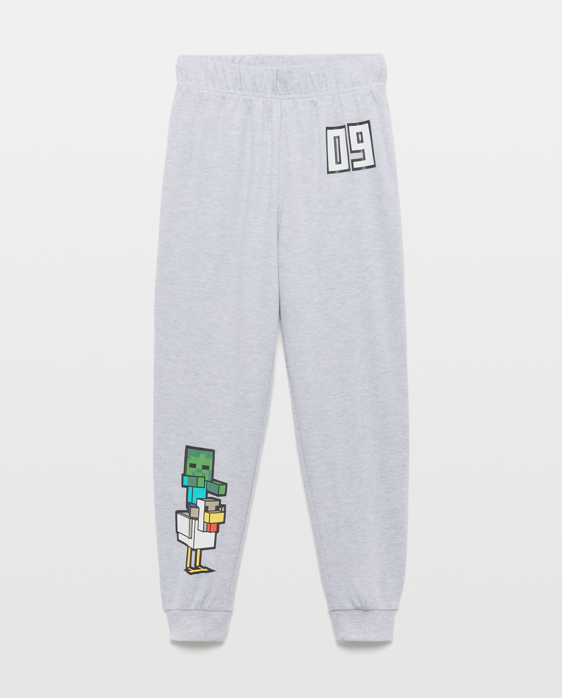 Calças Compridas Minecraft de Criança Cotton Juice Cinzento-4