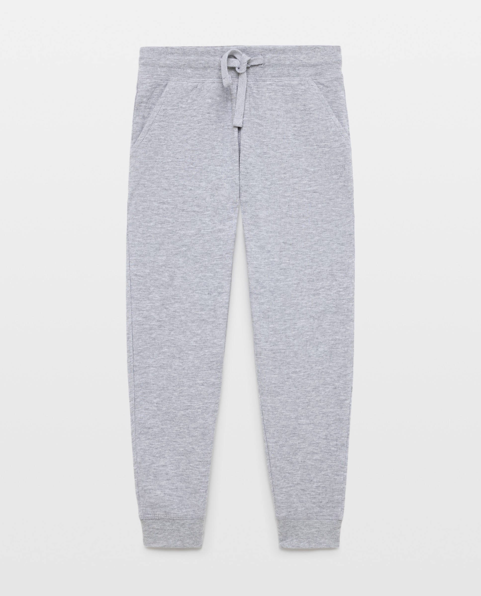 Pantalón largo punto liso con estructura de niño - Cotton Juice - 820 Gris medio 820 Gris medio-4