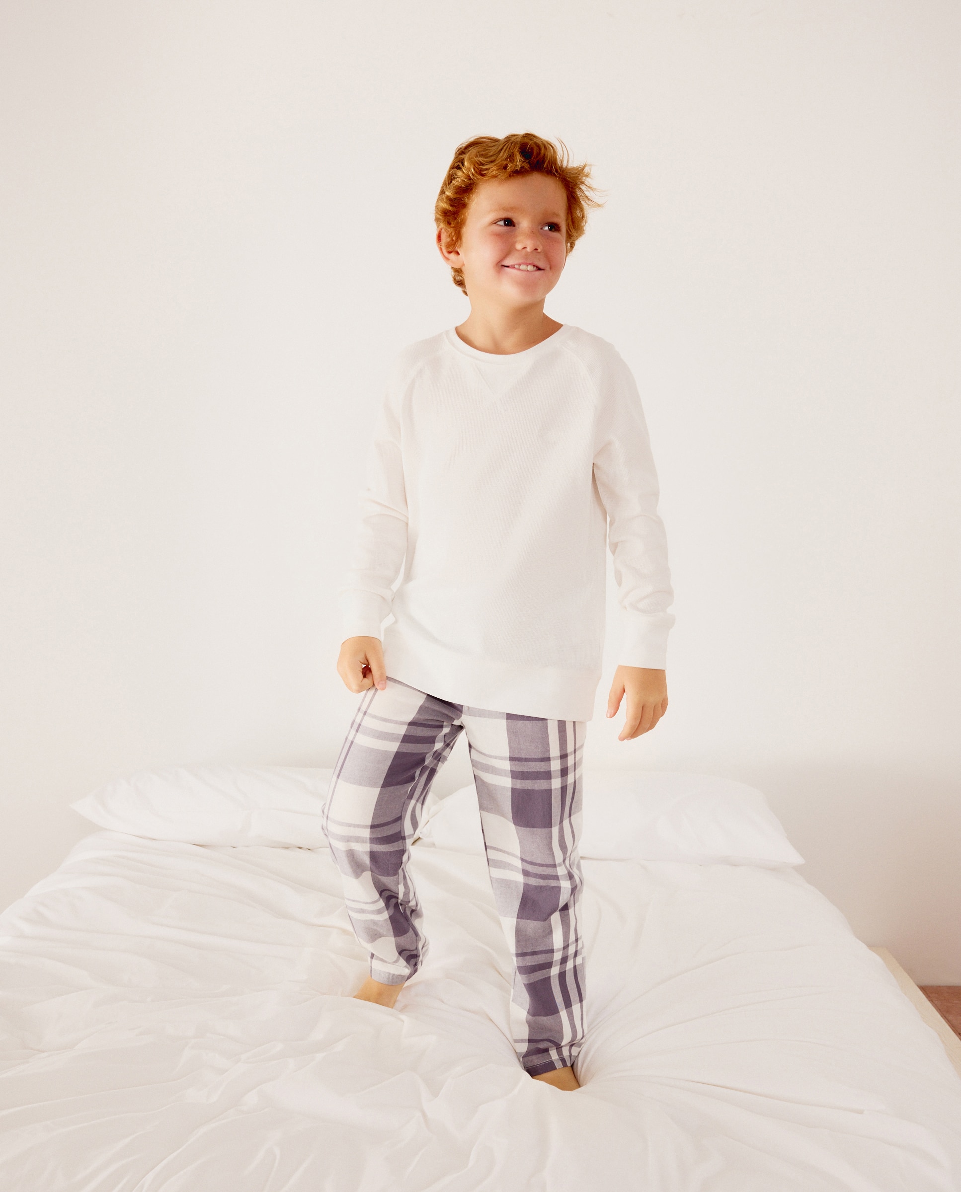 Imagen 2 de Camiseta manga larga con estructura de niño - Cotton Juice - Blanco Blanco