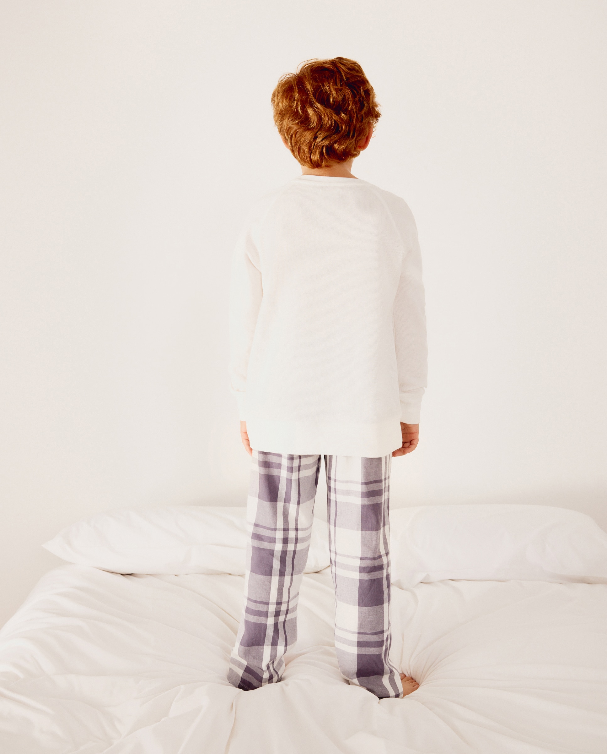 Imagen 3 de Camiseta manga larga con estructura de niño - Cotton Juice - Blanco Blanco